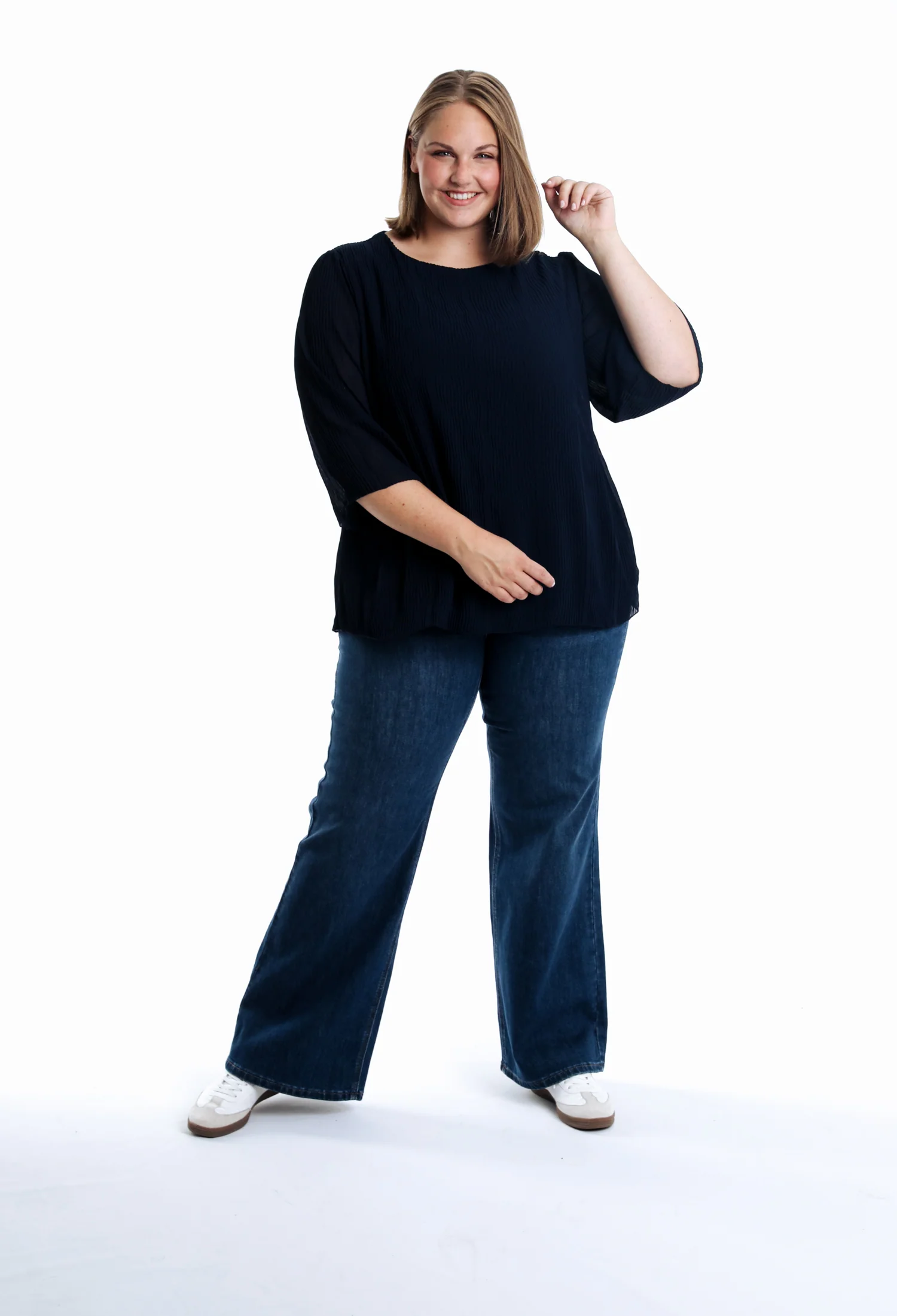 Blouse plissée unie - Image 6