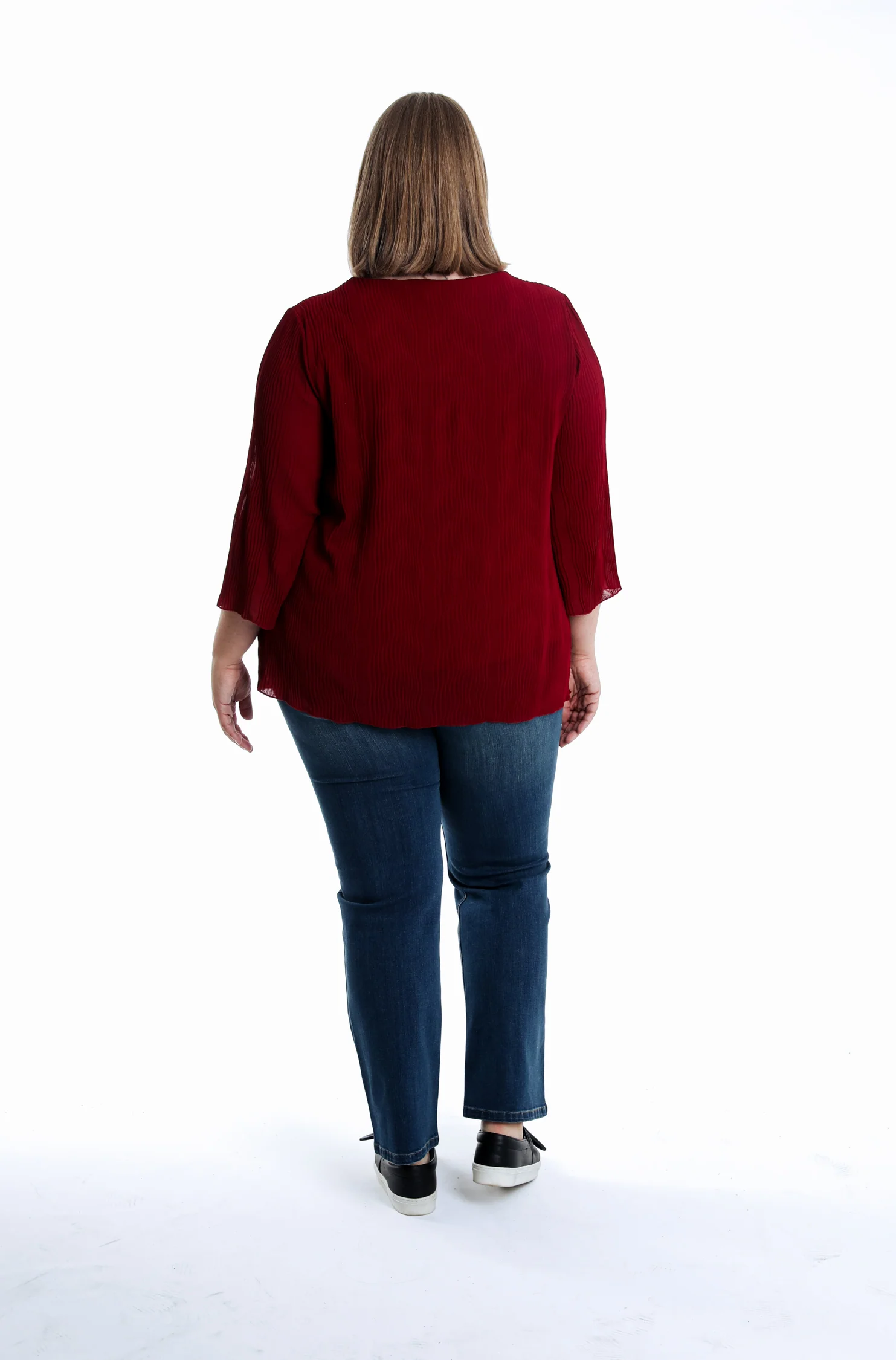 Blouse plissée unie - Image 2