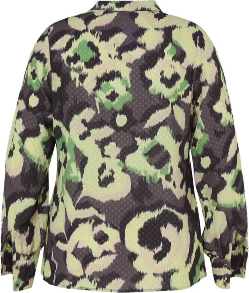 Blouse plumetis en viscose imprimé abstrait - Image 11