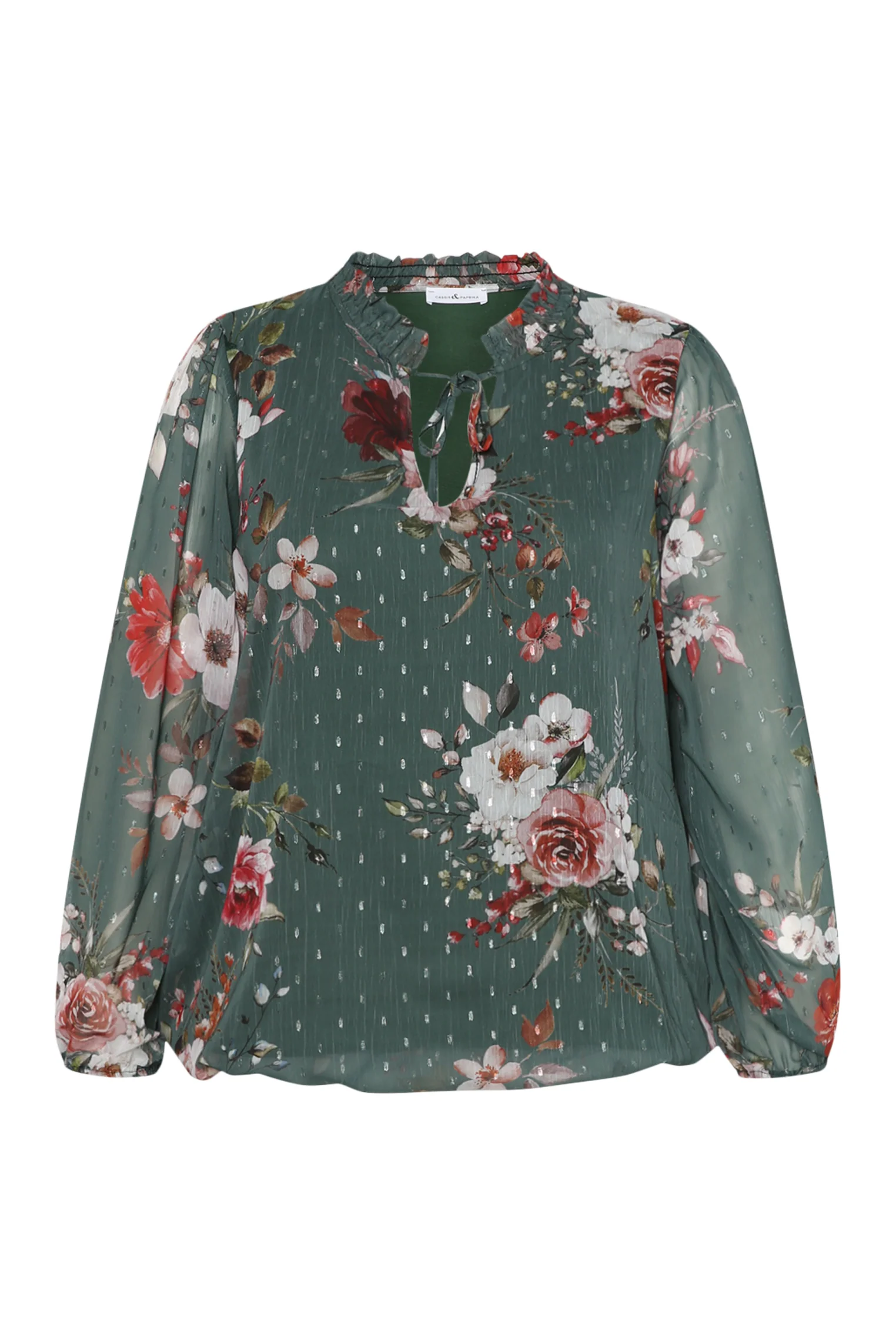 Blouse plumetis imprimé fleurs - Image 8