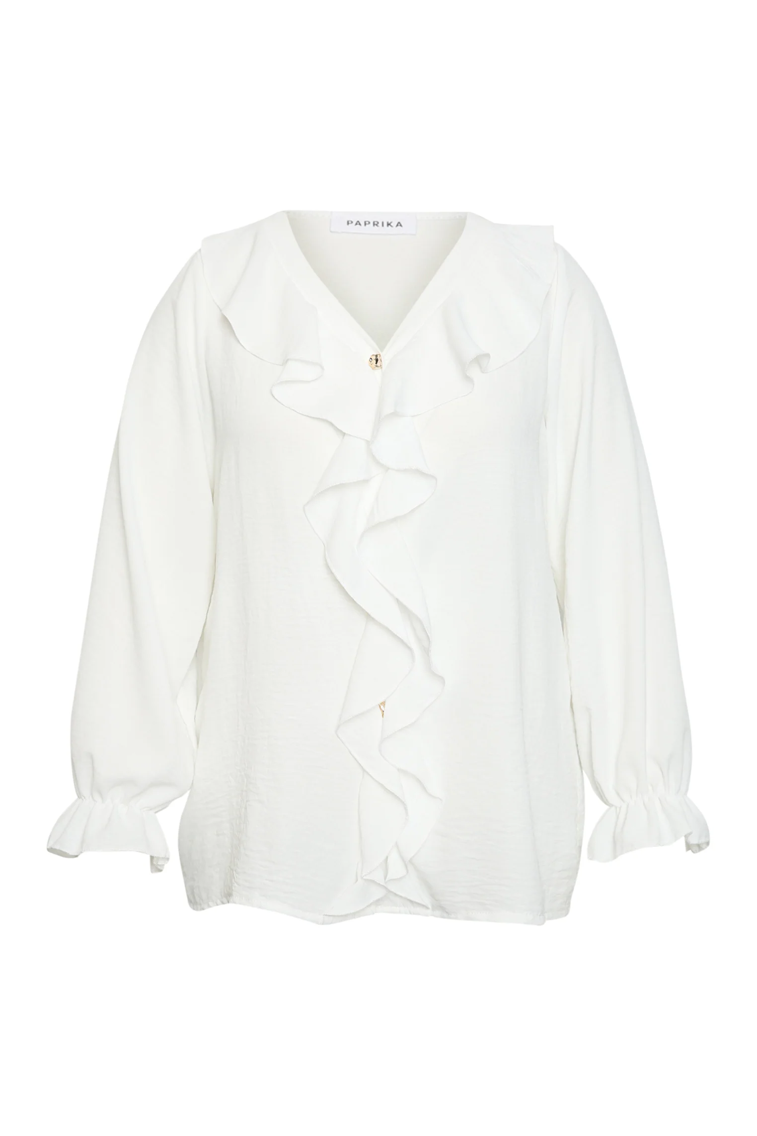 Blouse unie à volants - Image 9