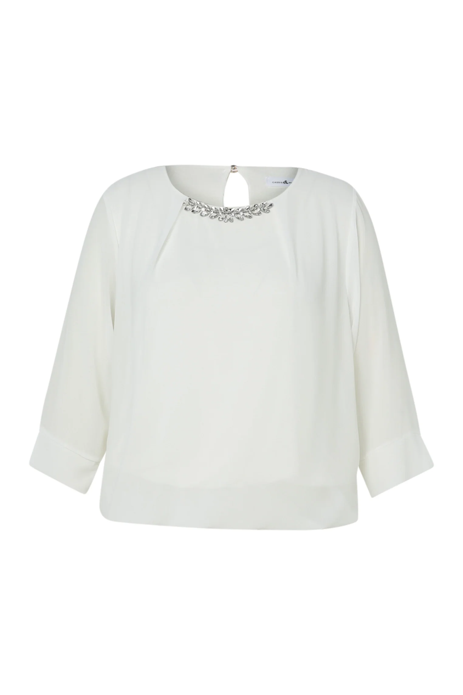 Blouse unie avec bijoux - Image 10