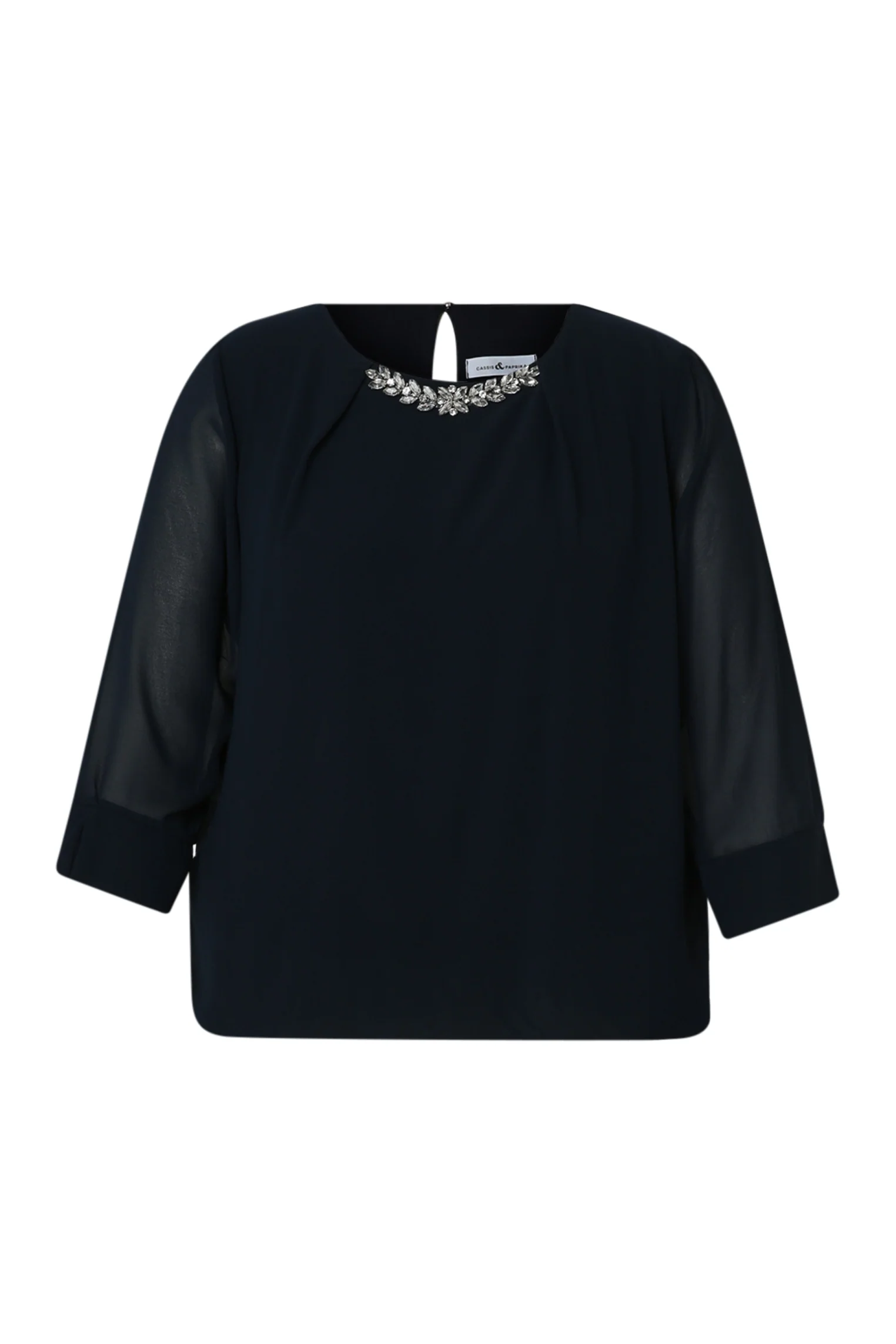 Blouse unie avec bijoux - Image 21