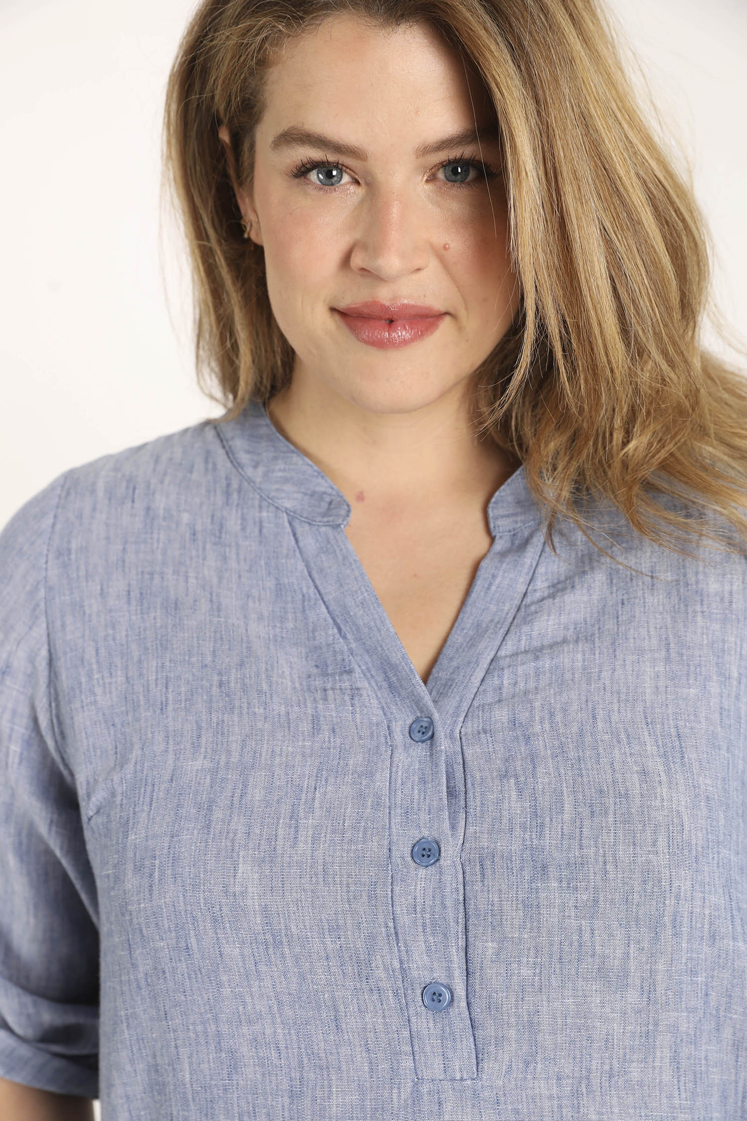 Blouse unie chinée - Image 2