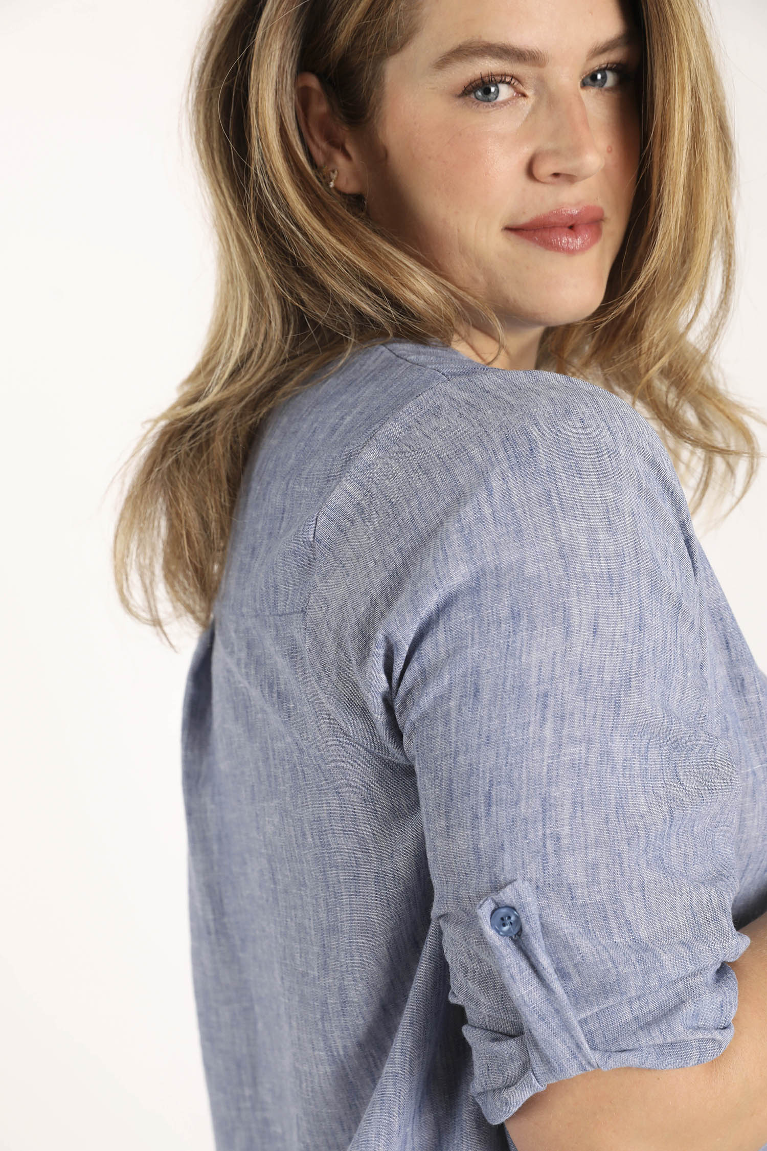 Blouse unie chinée - Image 3