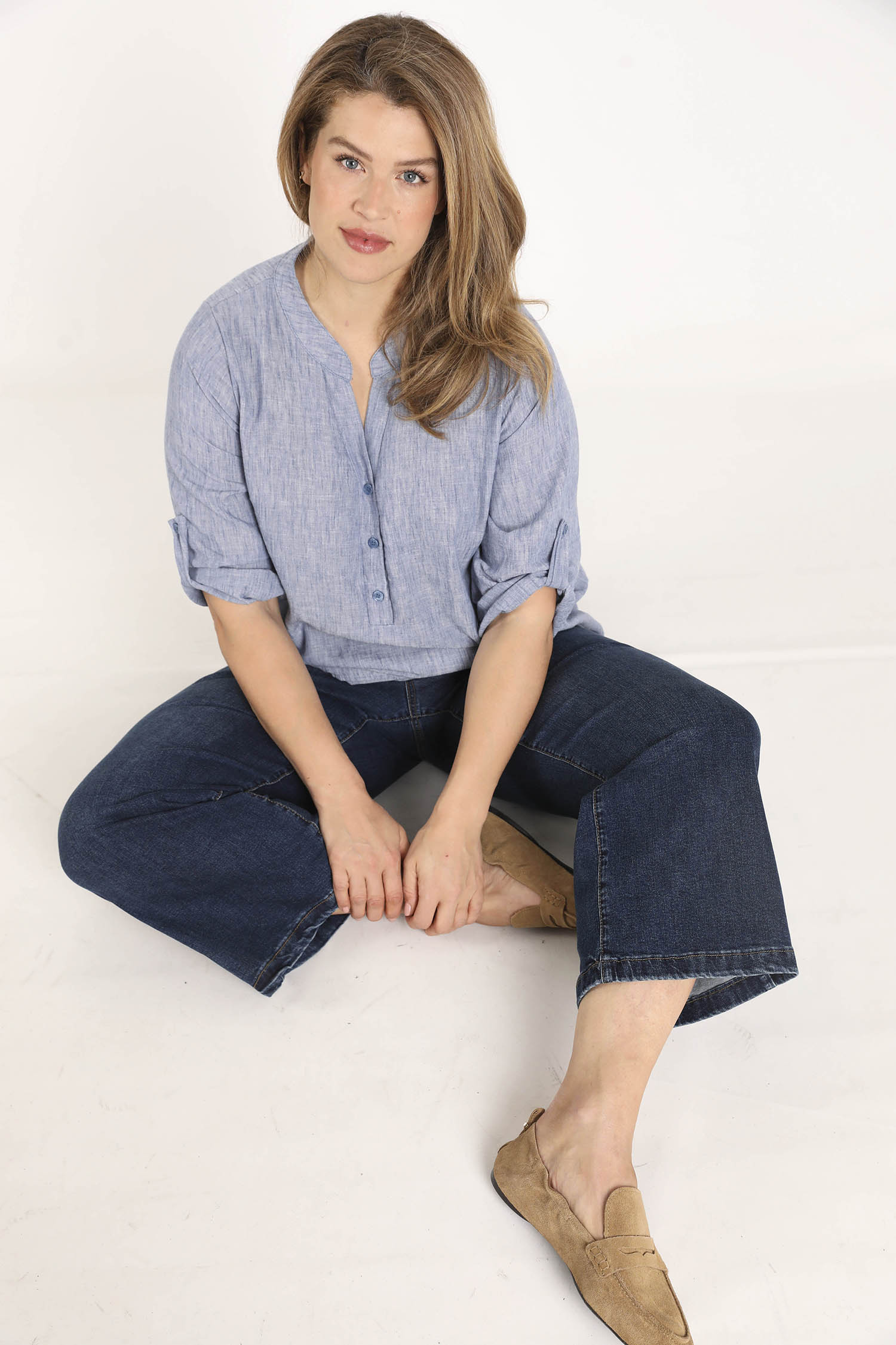 Blouse unie chinée - Image 6