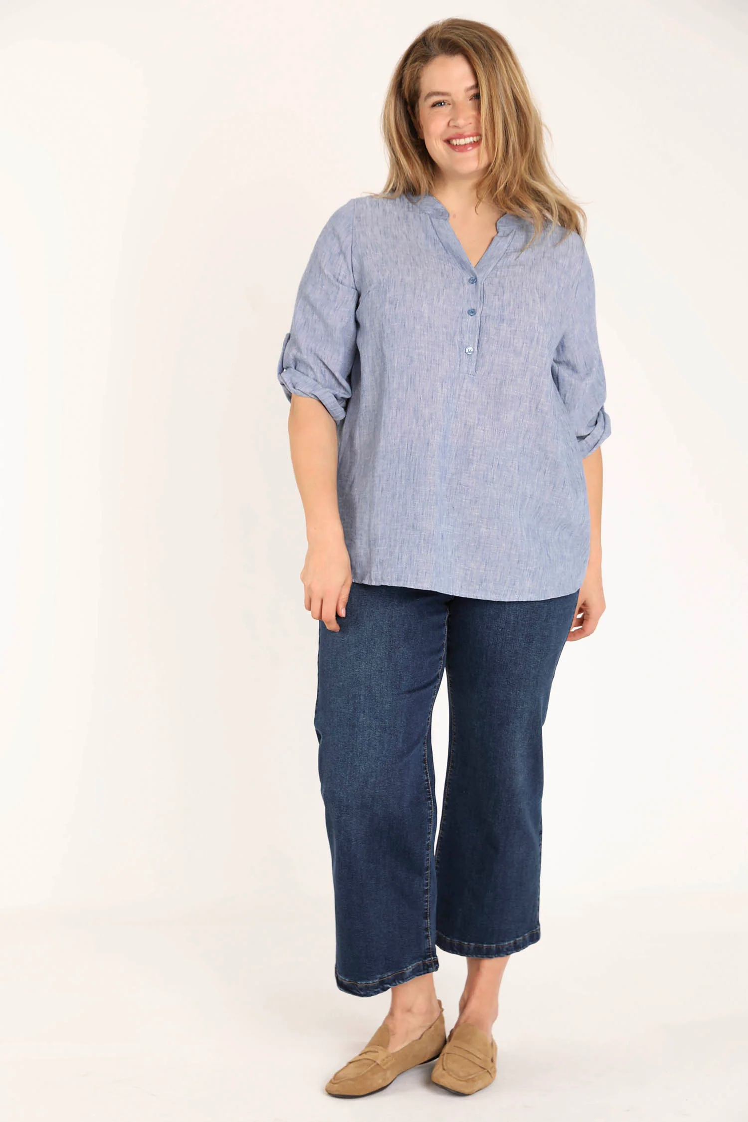 Blouse unie chinée - Image 7
