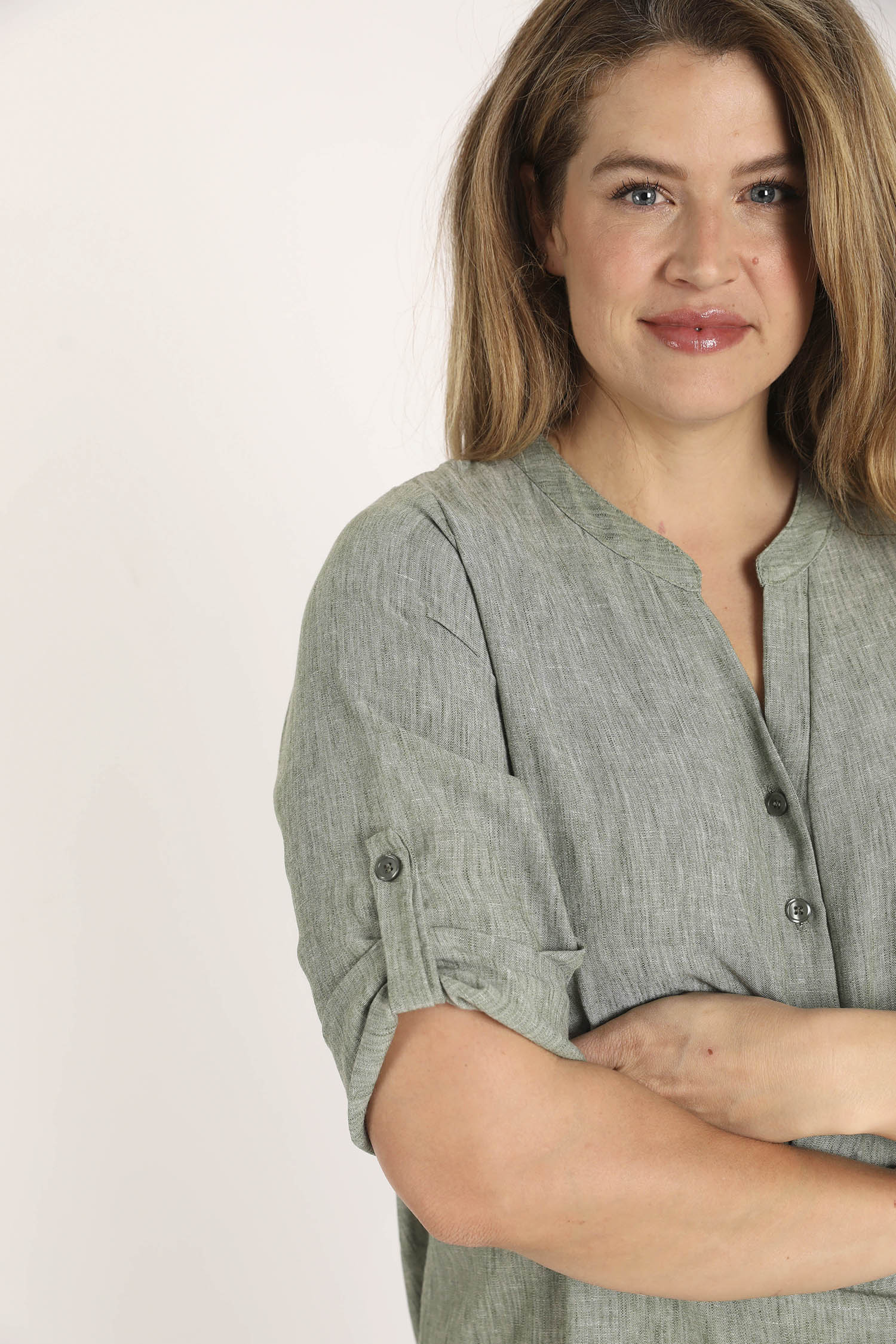 Blouse unie chinée - Image 3