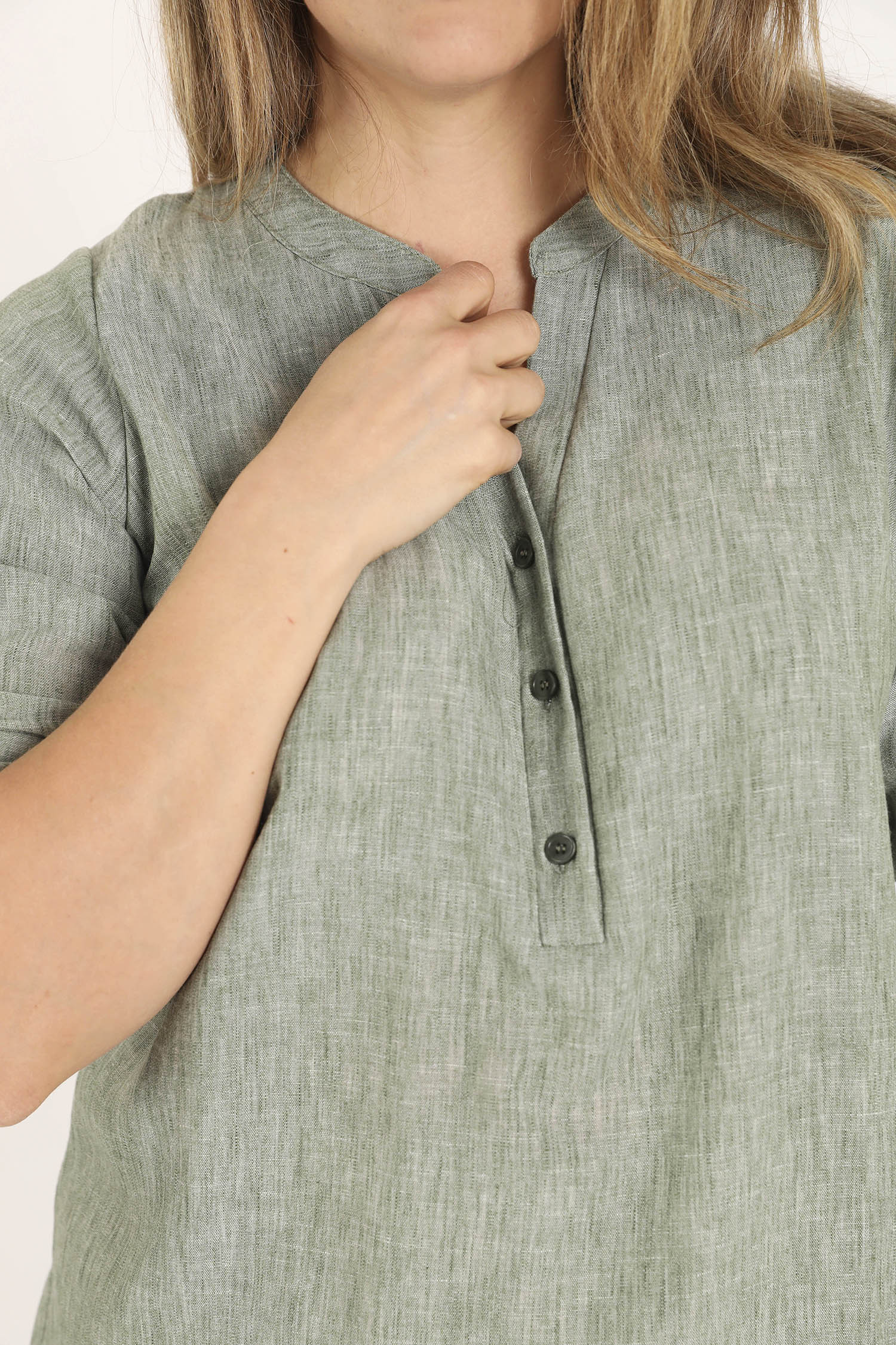 Blouse unie chinée - Image 4