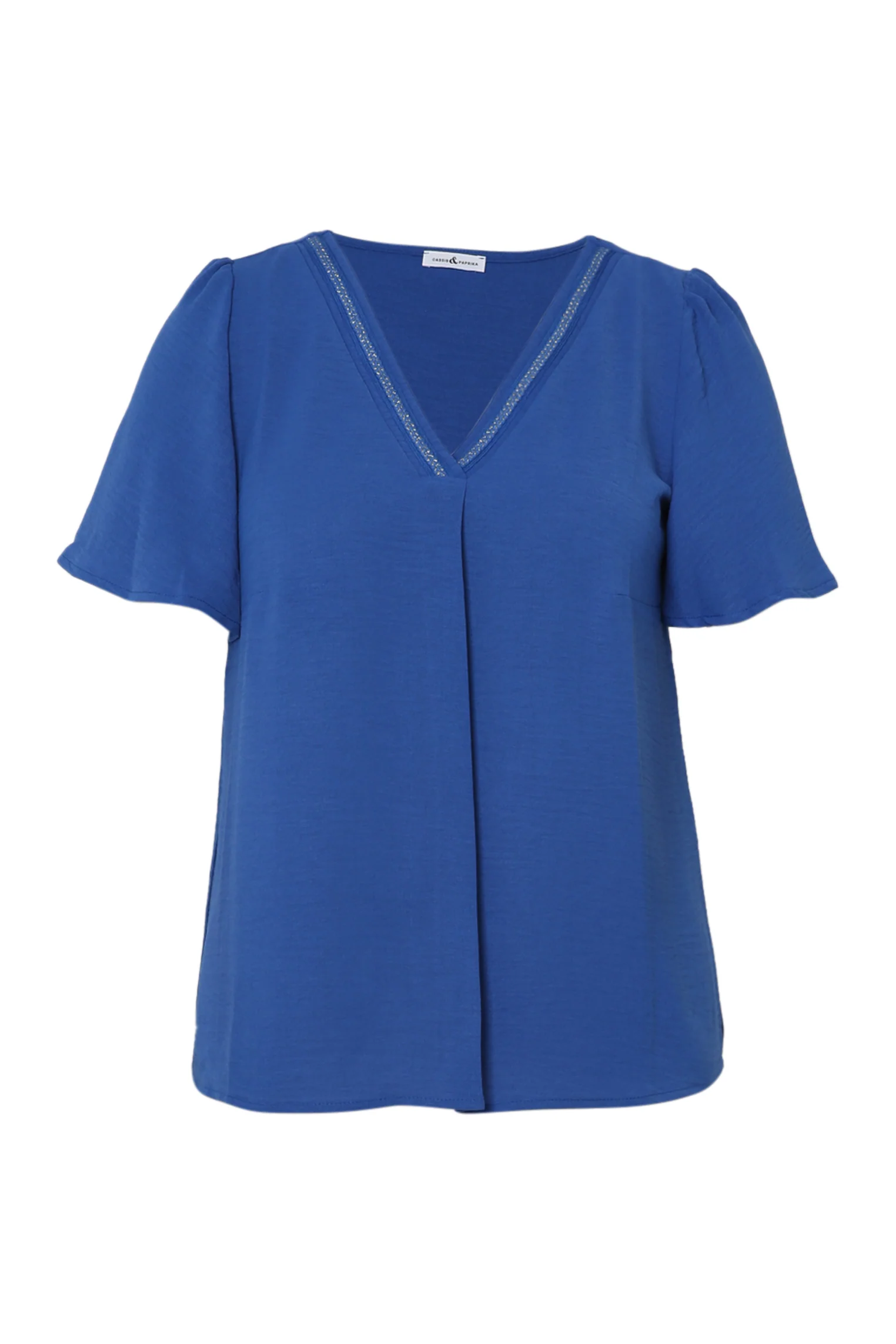 Blouse unie détail lurex - Image 10