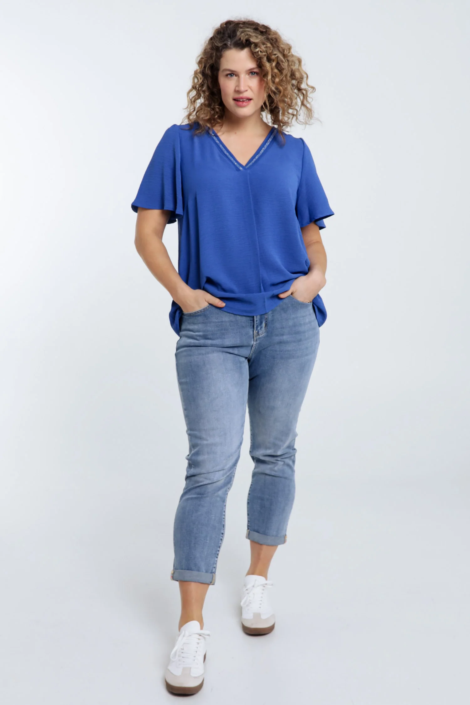 Blouse unie détail lurex - Image 8