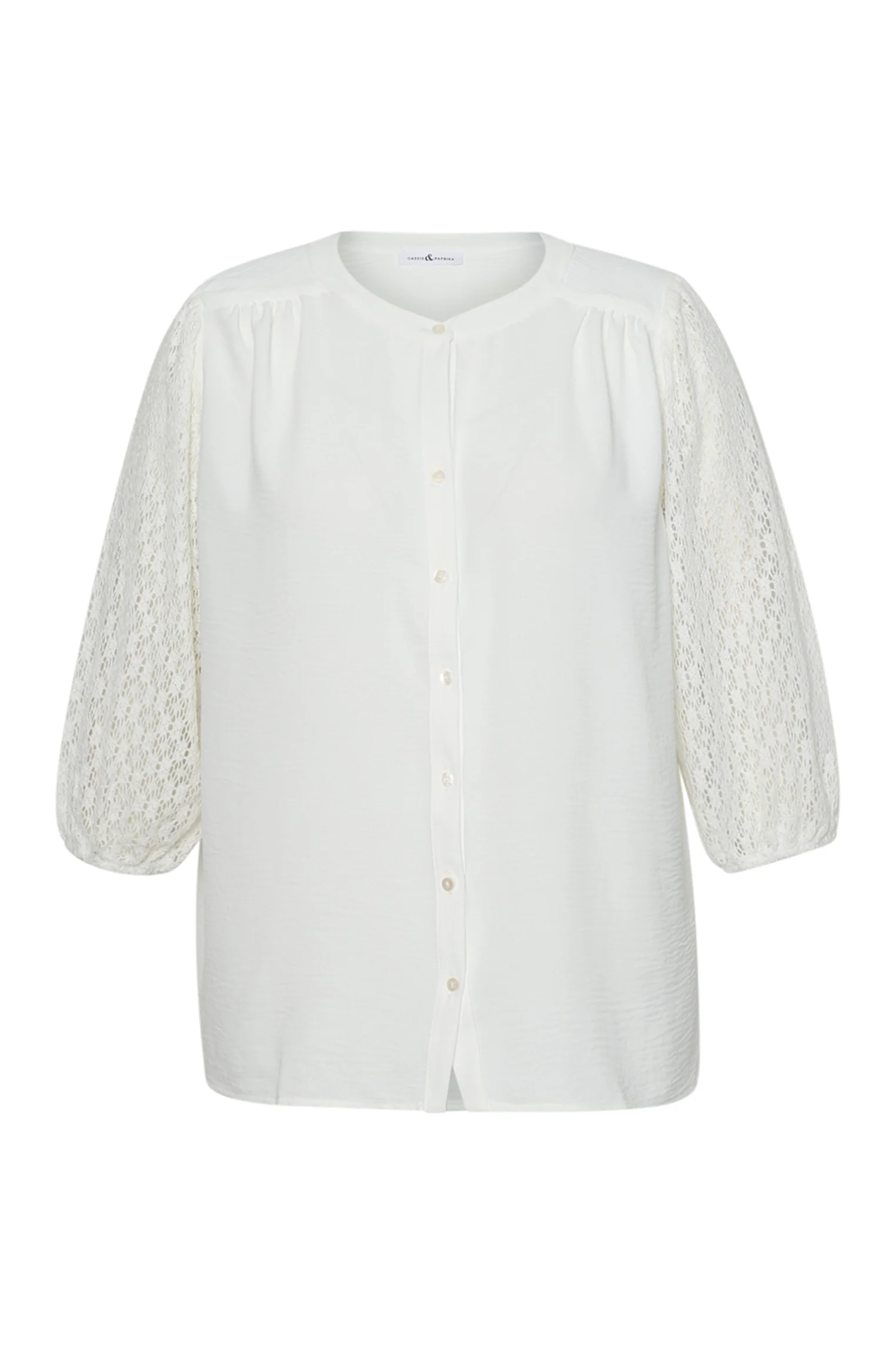 Blouse unie manches en crochet - Image 10