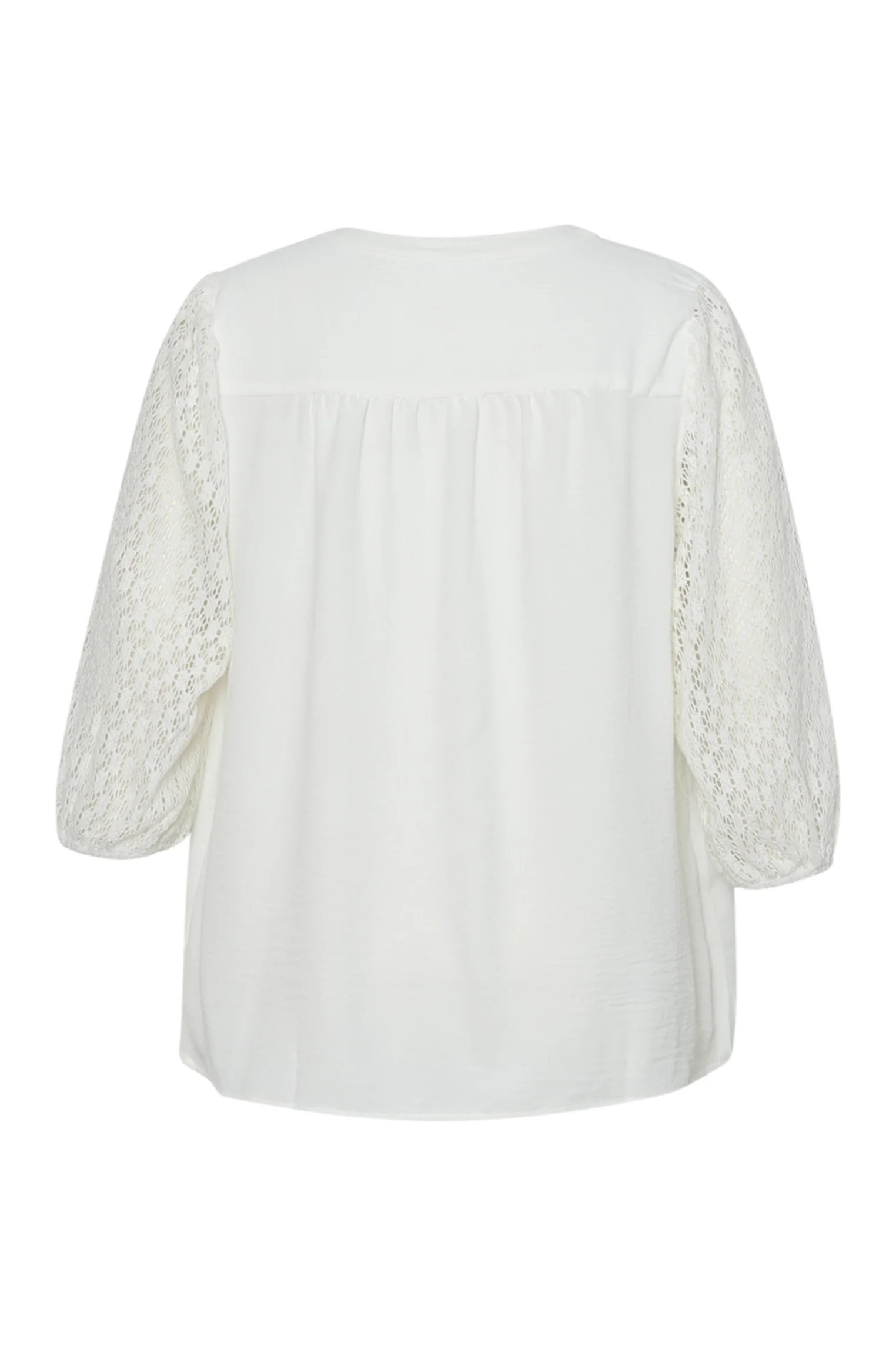 Blouse unie manches en crochet - Image 11