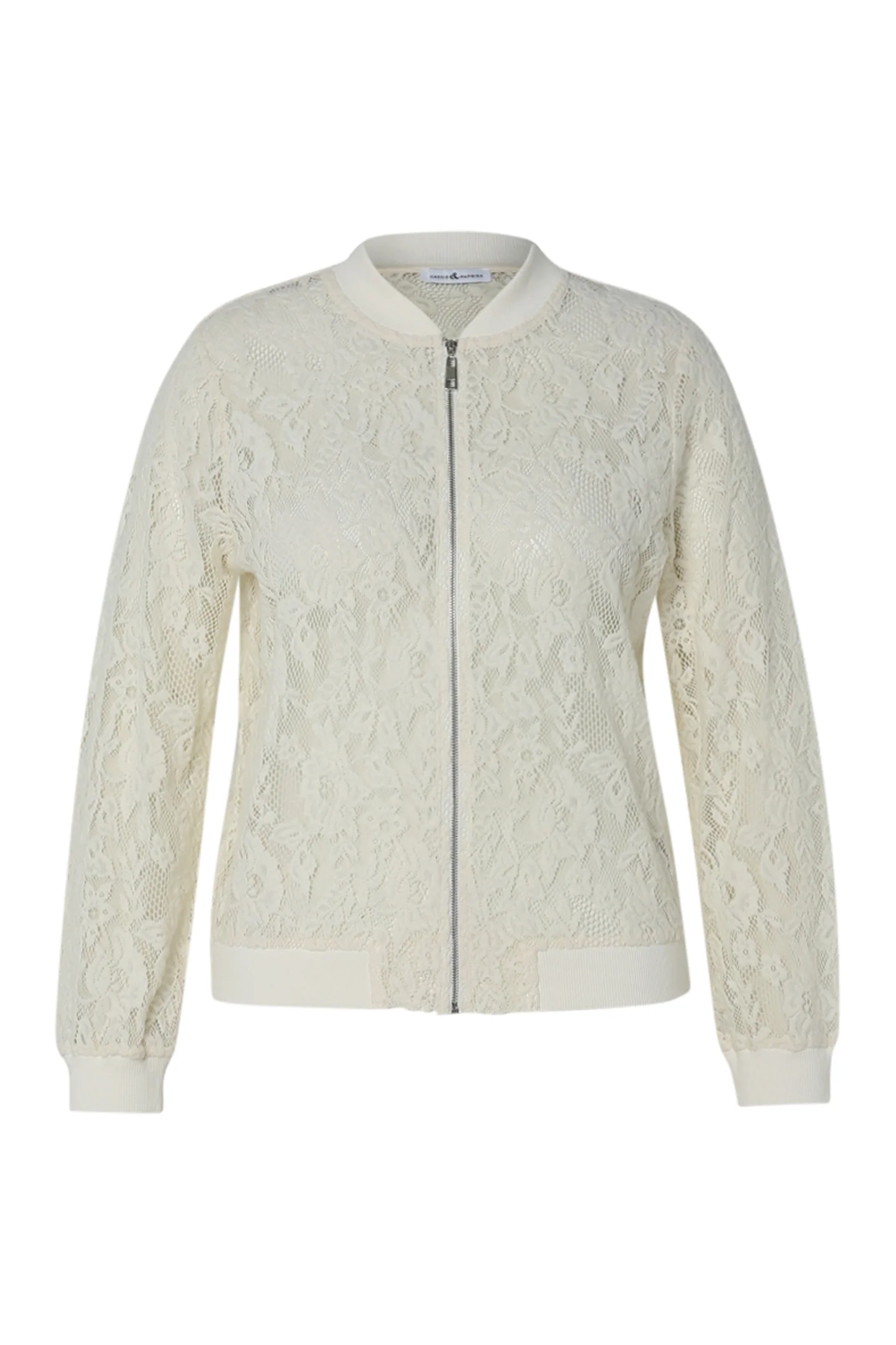 Bomber en coton maille filet fleurs - Image 10