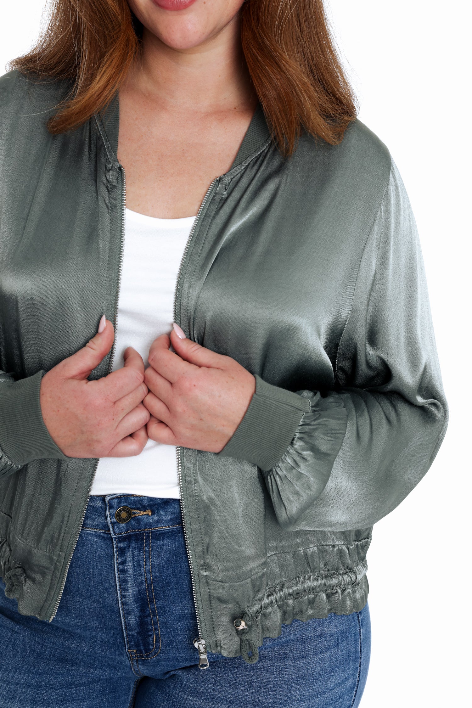 Bomber uni en viscose effet satin - Image 5