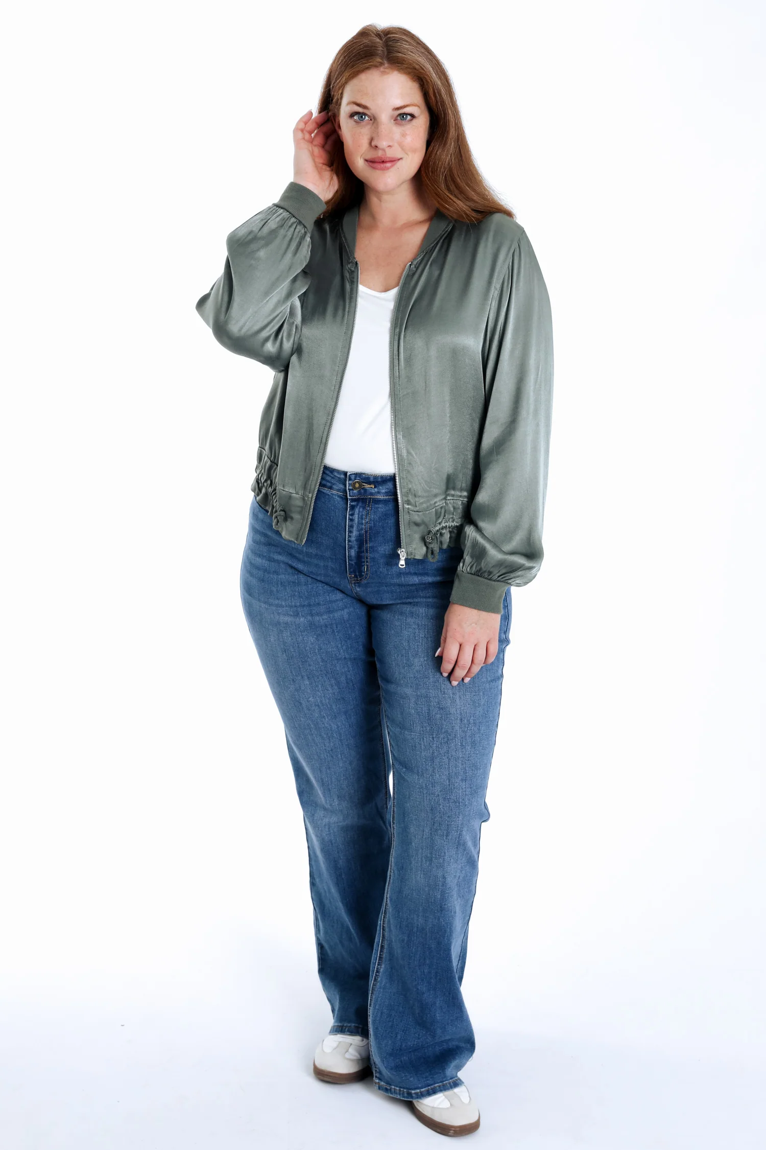 Bomber uni en viscose effet satin - Image 7