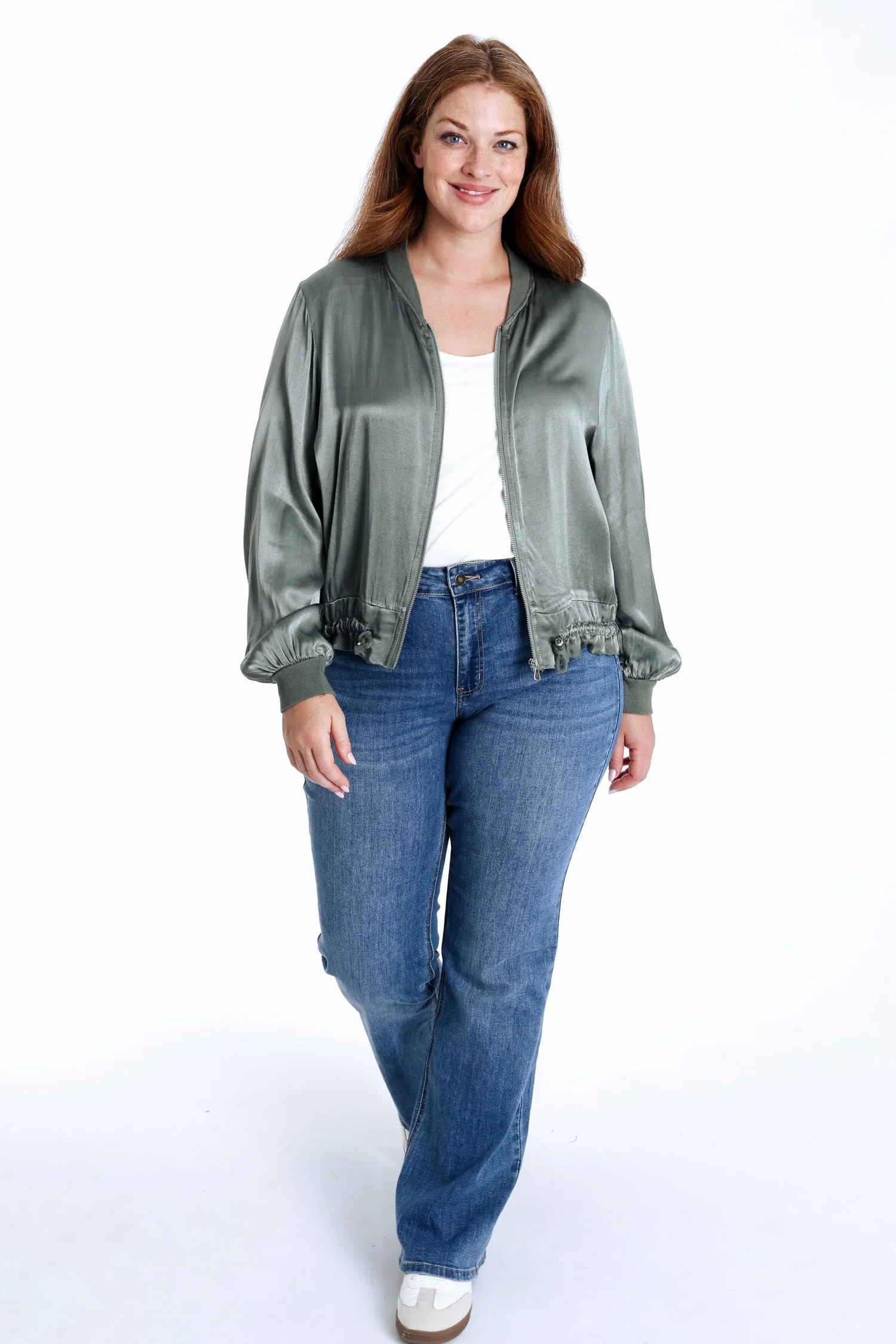 Bomber uni en viscose effet satin - Image 8
