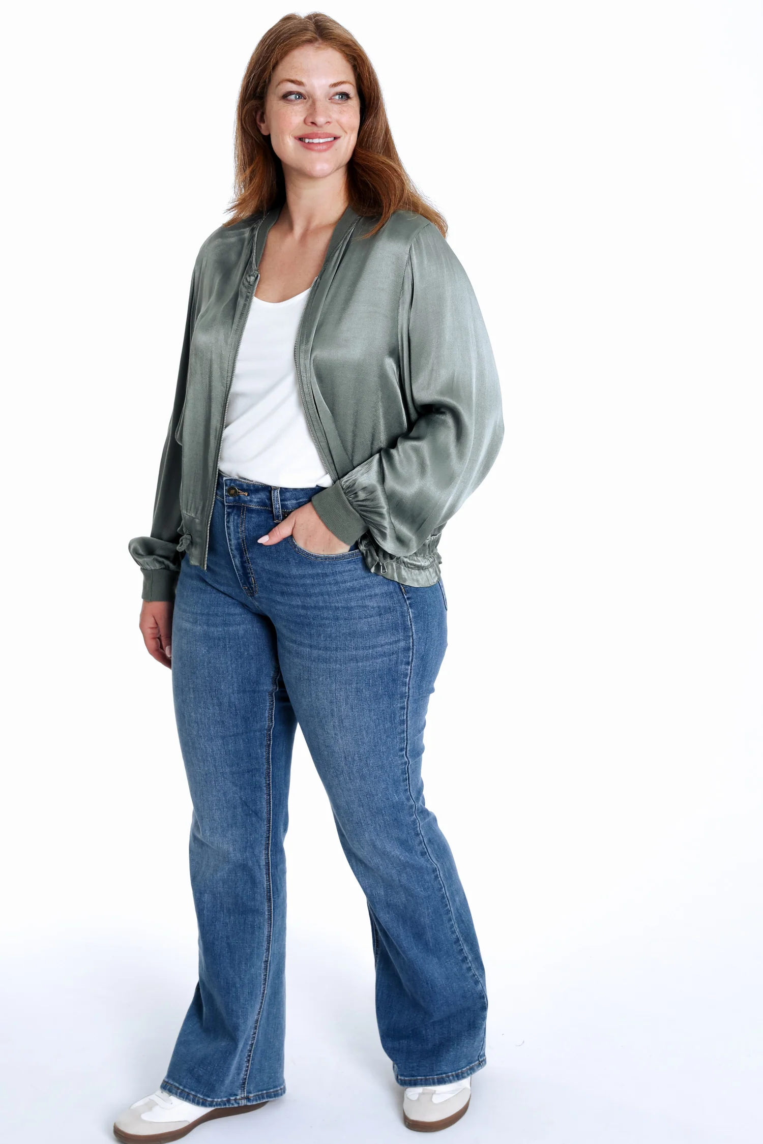 Bomber uni en viscose effet satin - Image 9