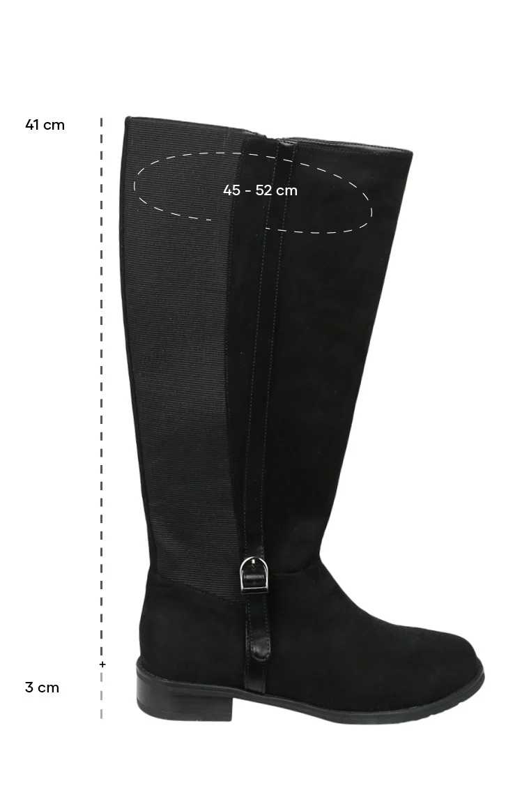Bottes cavalières plates en suédine - Image 6