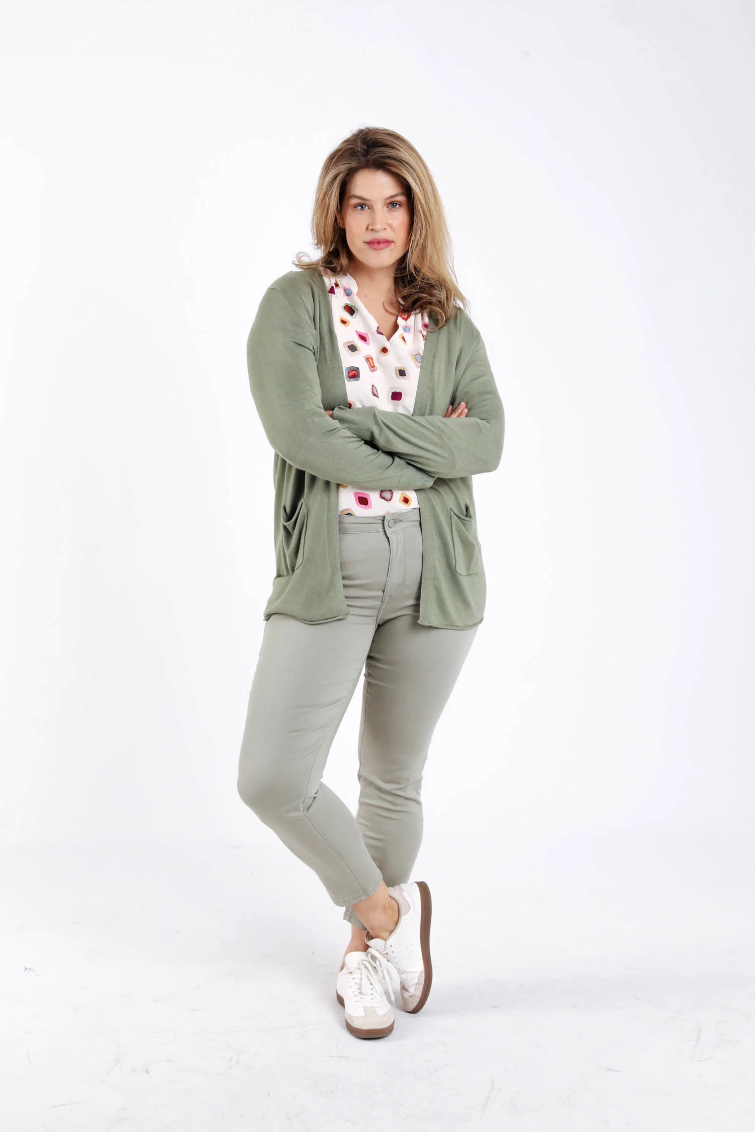 Cardigan fin en viscose uni - Image 7