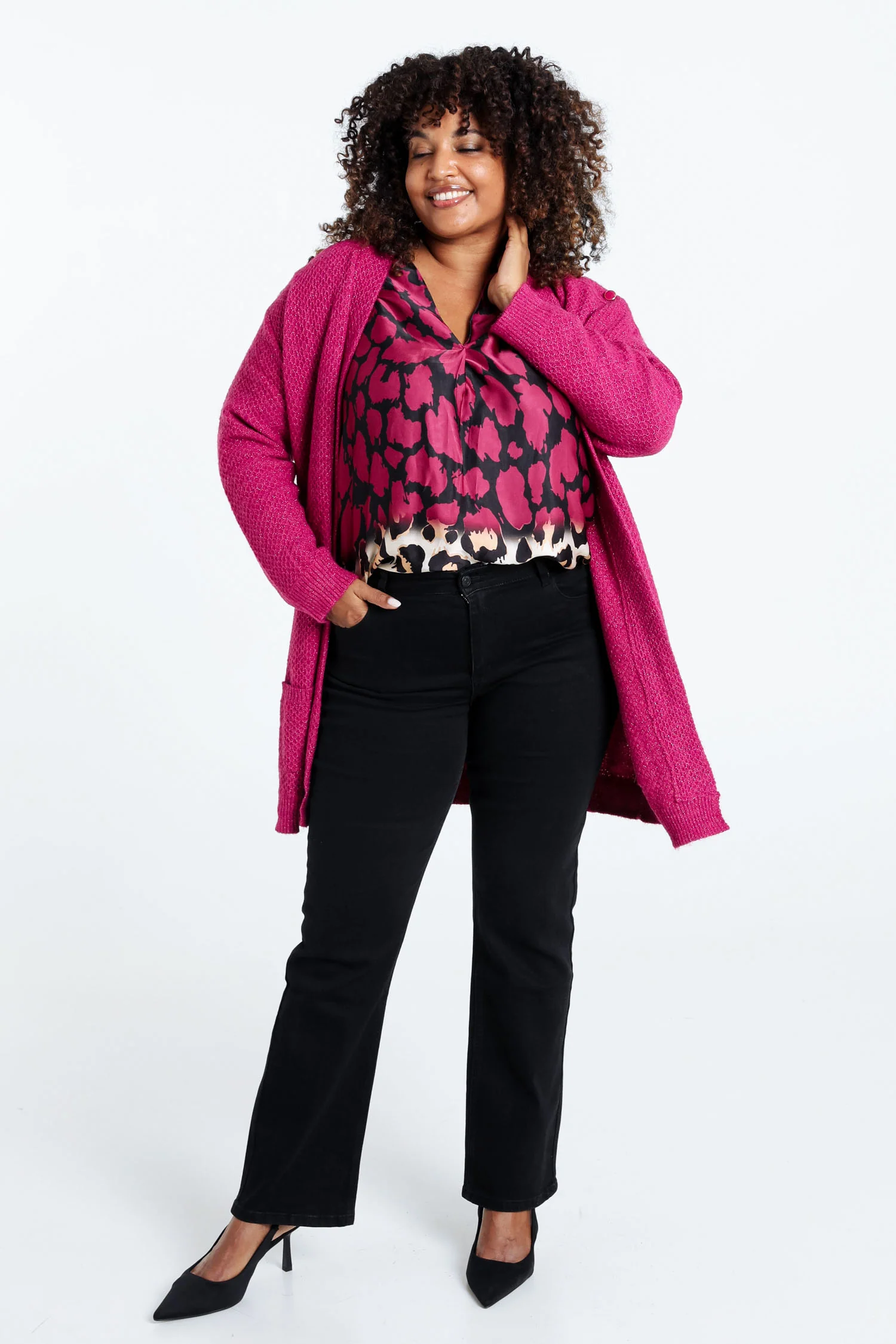 Cardigan long détail bouton - Image 19