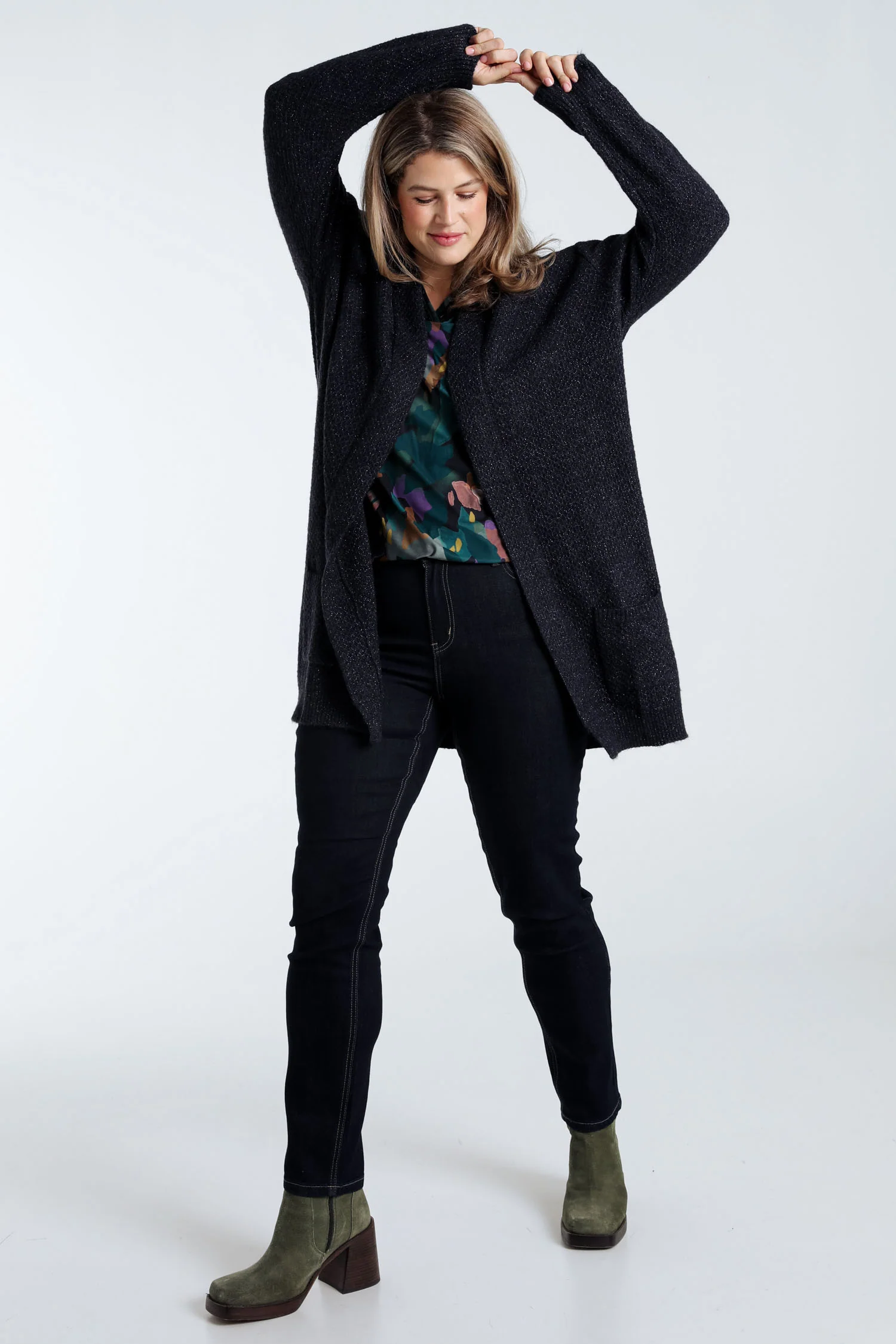 Cardigan long détail bouton - Image 8
