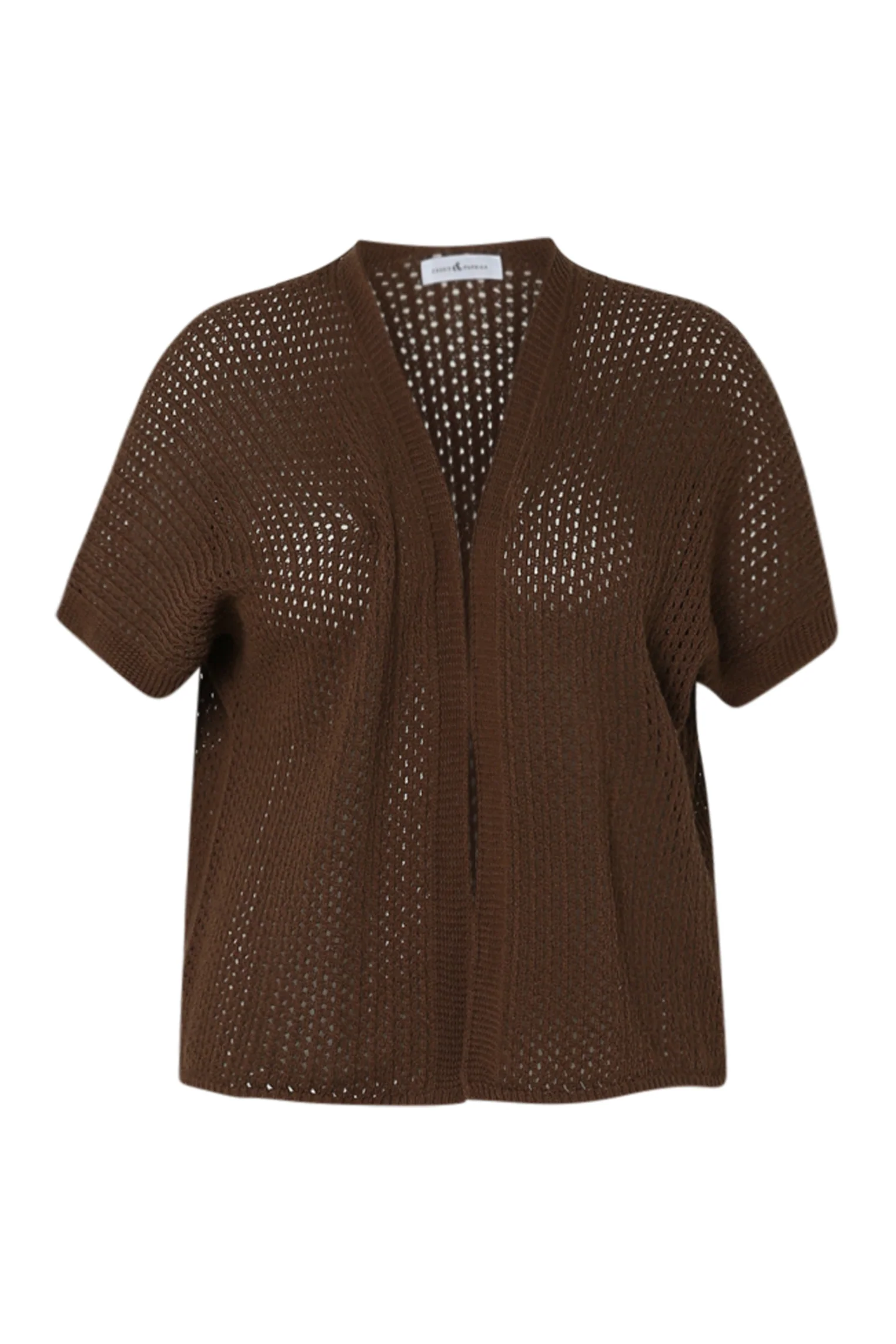 Cardigan maille ajourée uni - Image 10