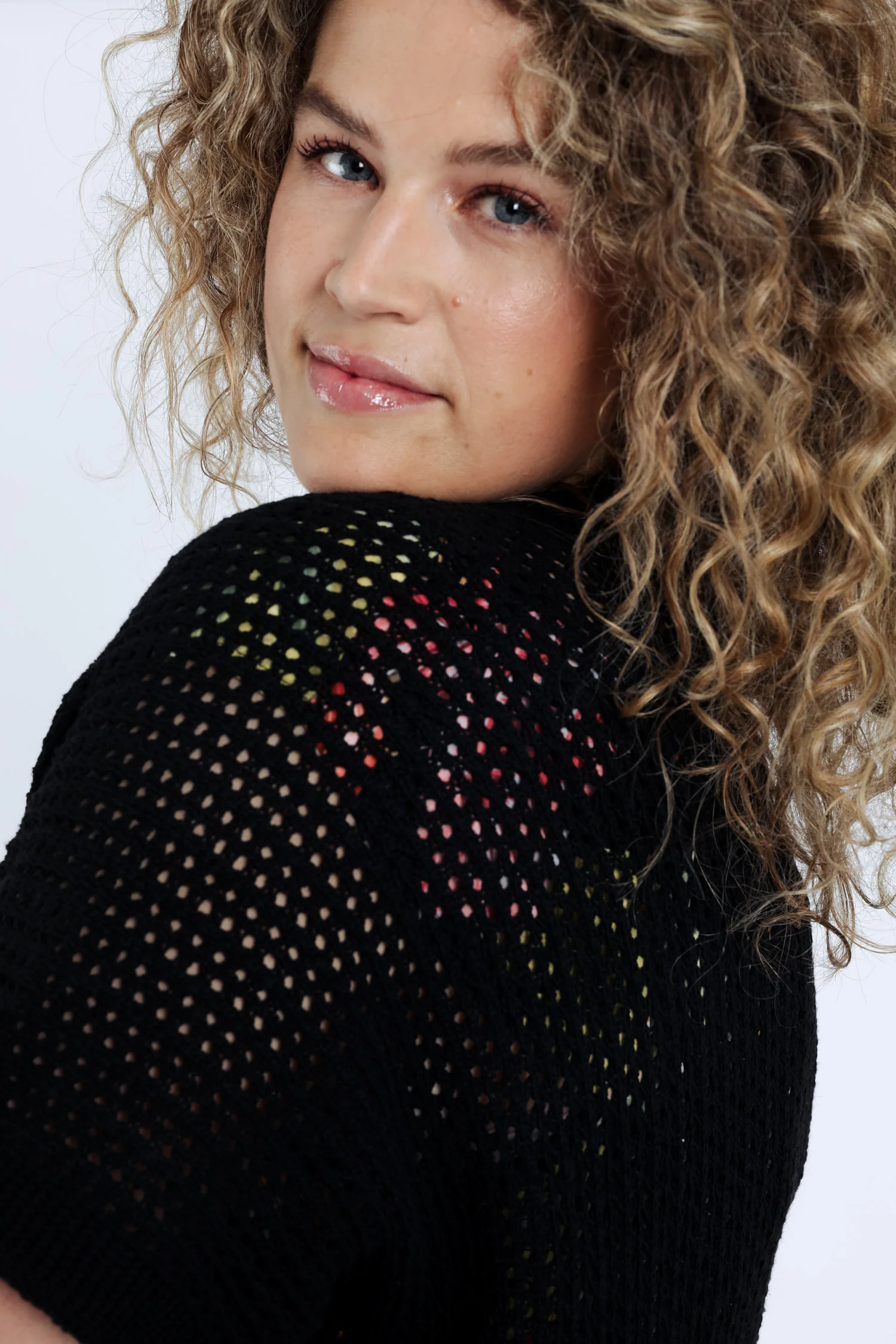 Cardigan maille ajourée uni - Image 17