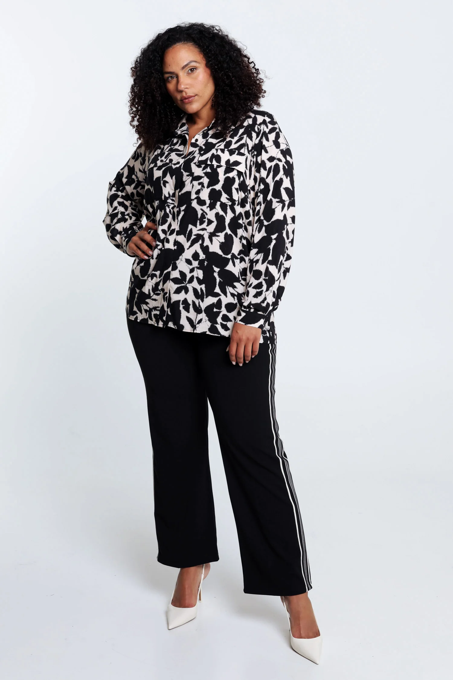 Chemise bicolore en viscose - Image 7
