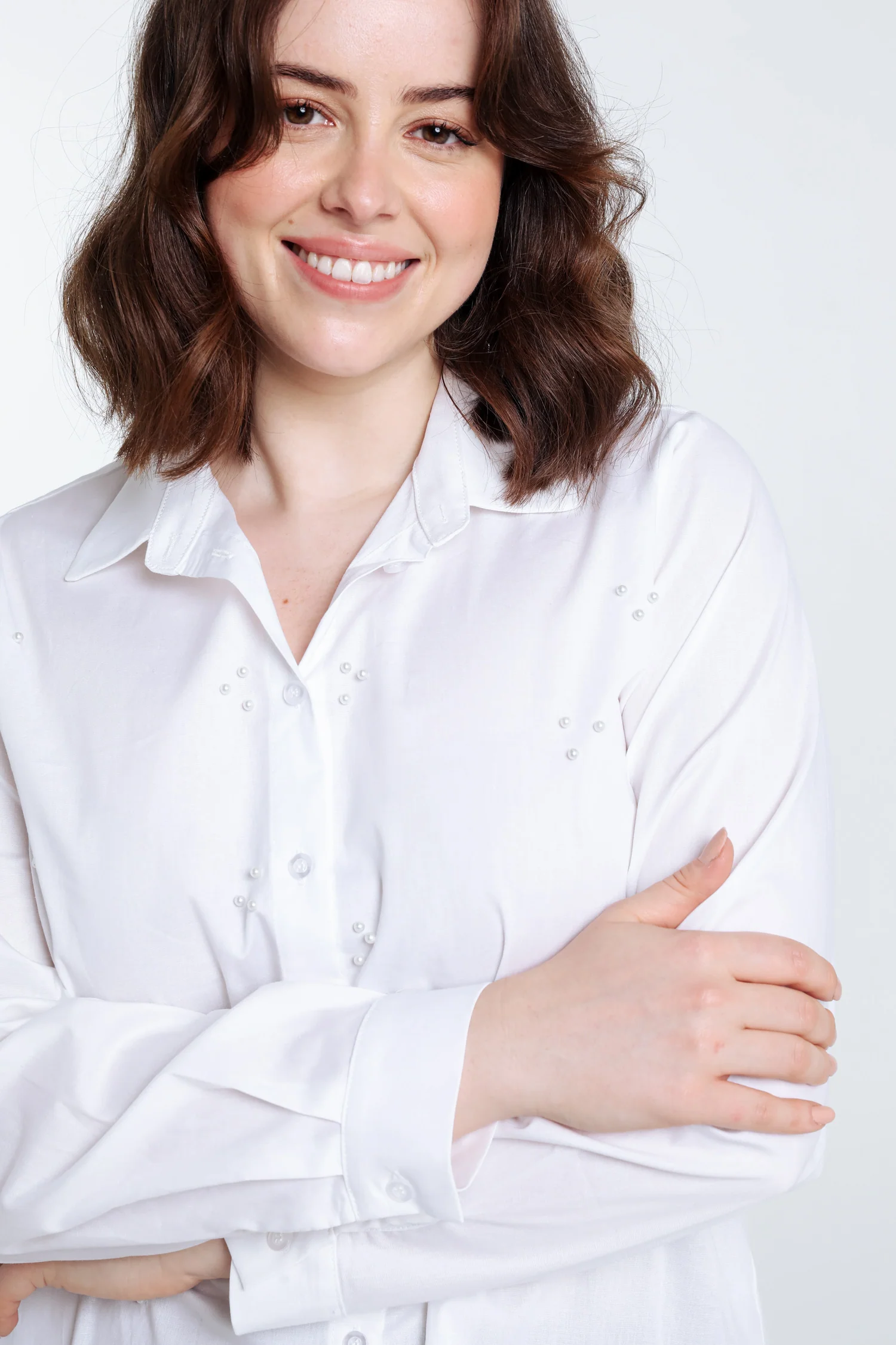 Chemise en coton avec perles - Image 7