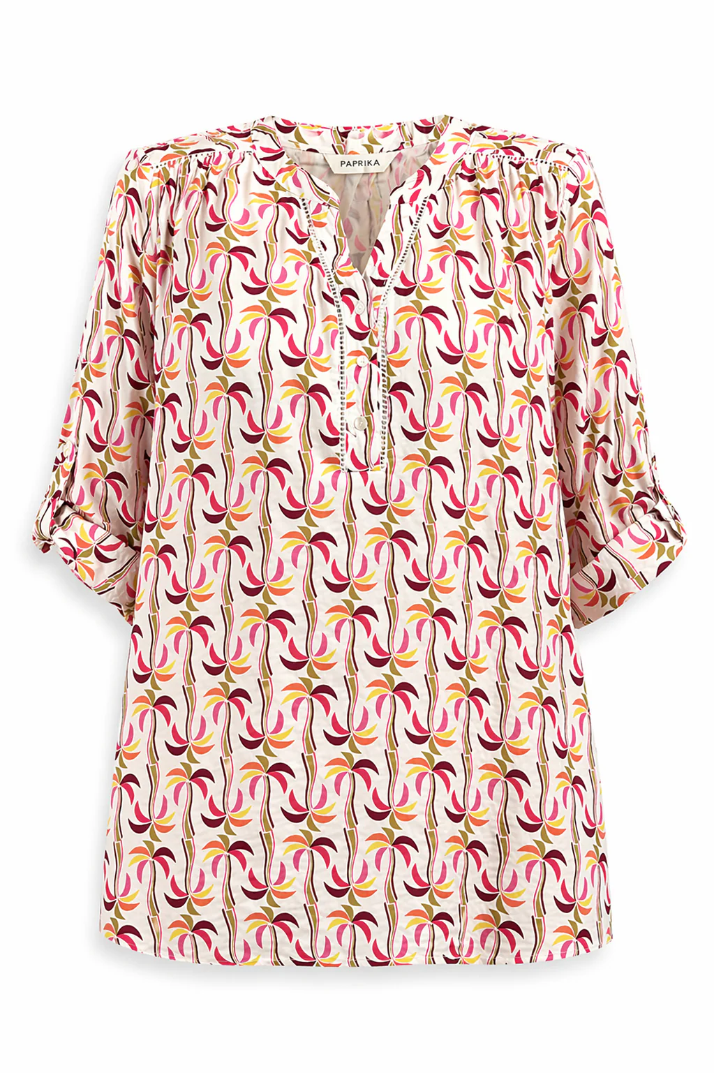 Chemise en coton et viscose imprimé palmiers - Image 10