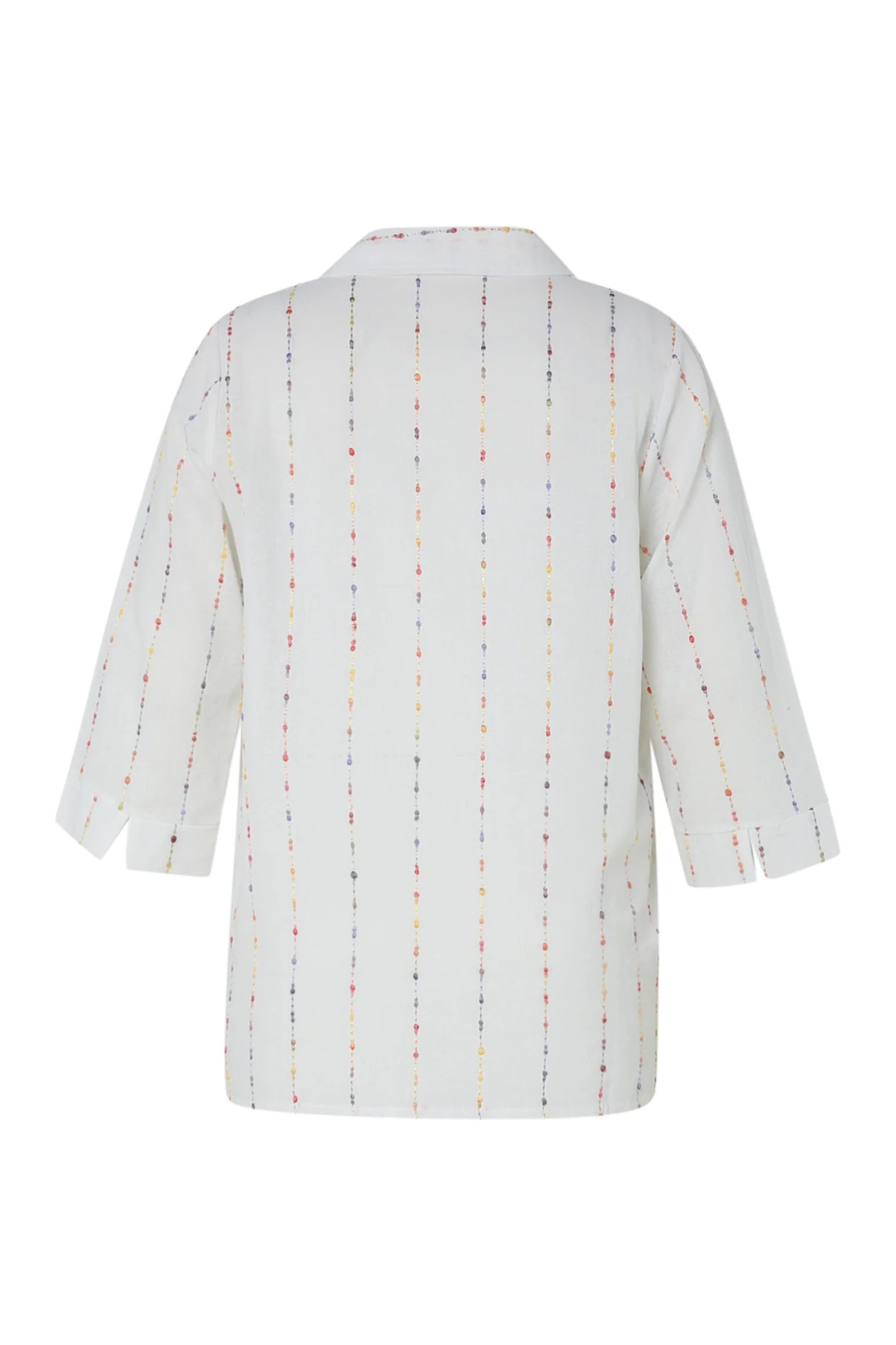 Chemise en gaze de coton rayures multicolores - Image 11