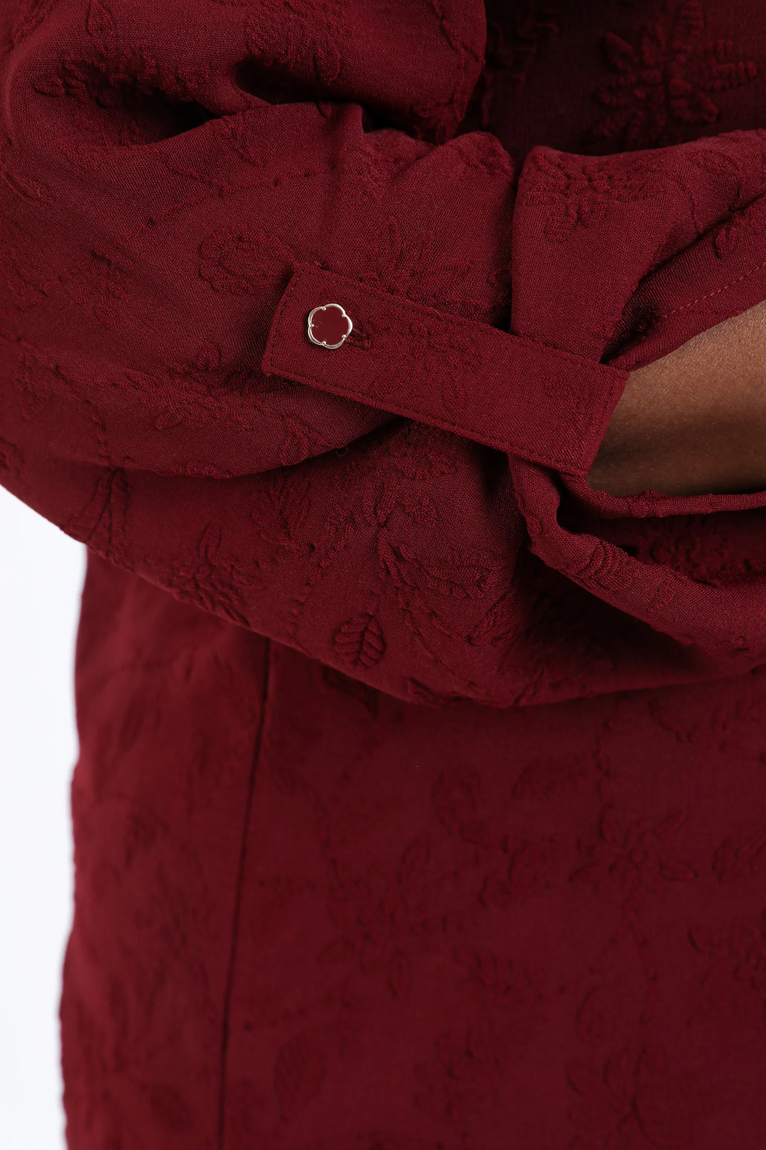 Chemise en viscose unie détail relief - Image 5