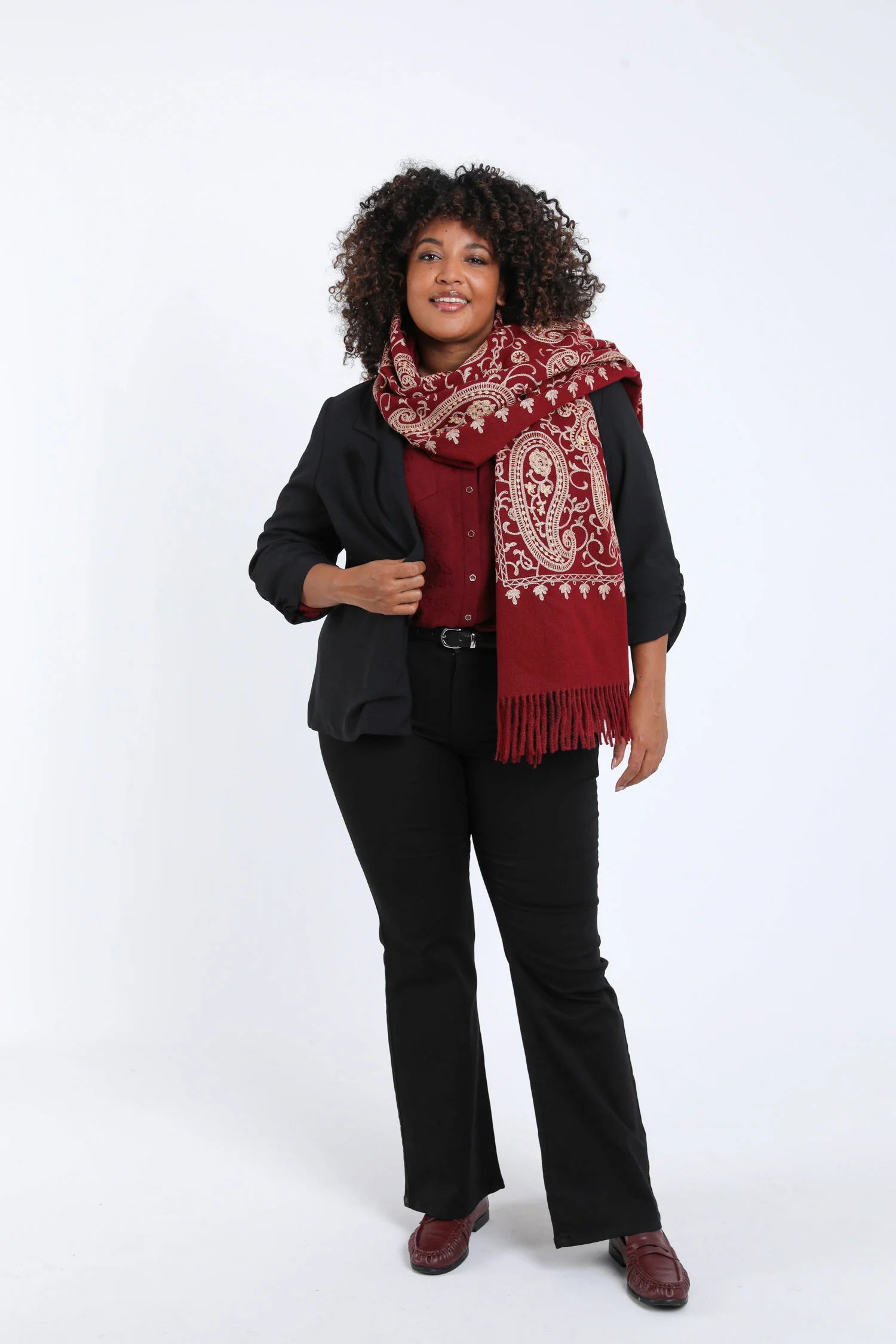 Chemise en viscose unie détail relief - Image 7