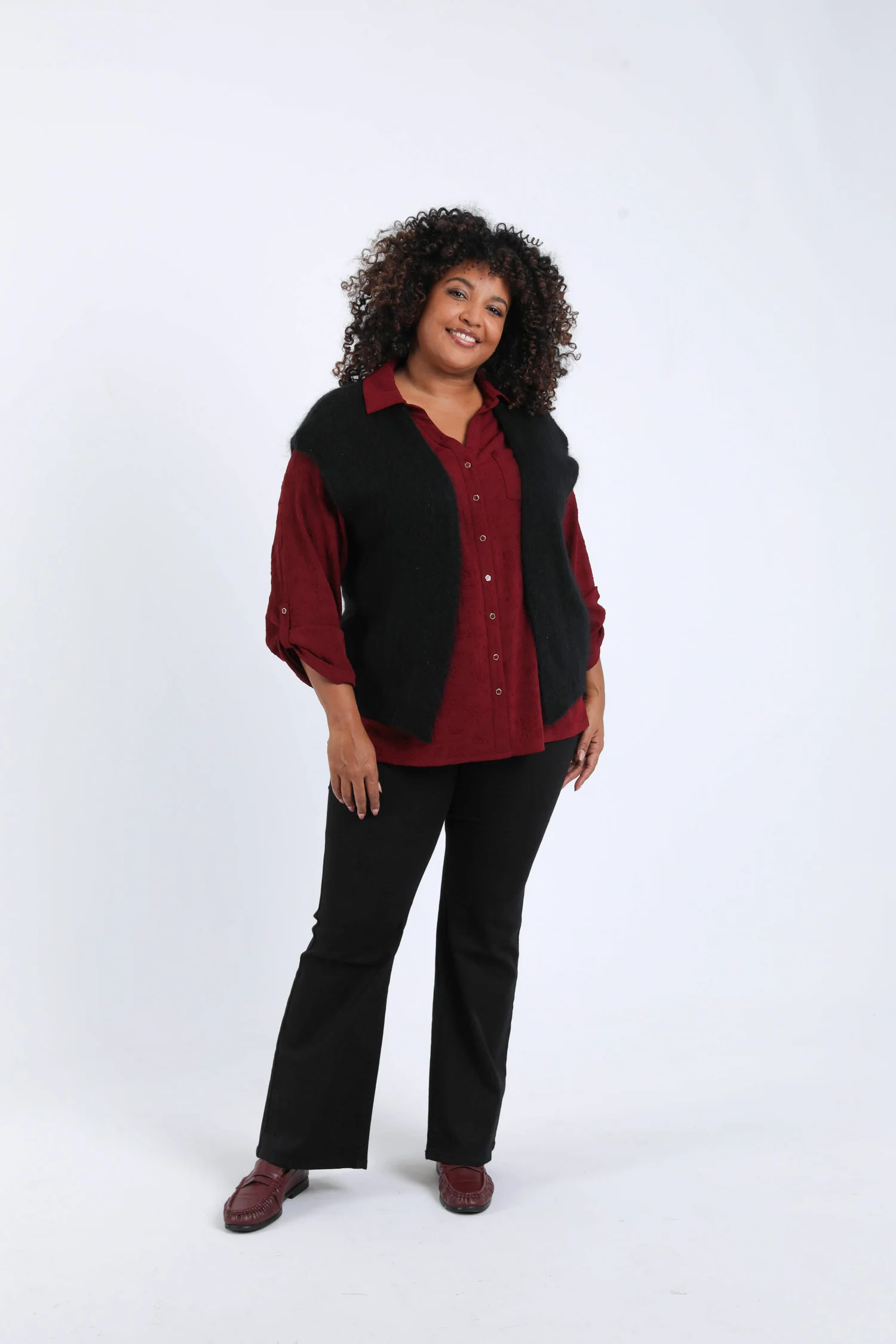 Chemise en viscose unie détail relief - Image 8