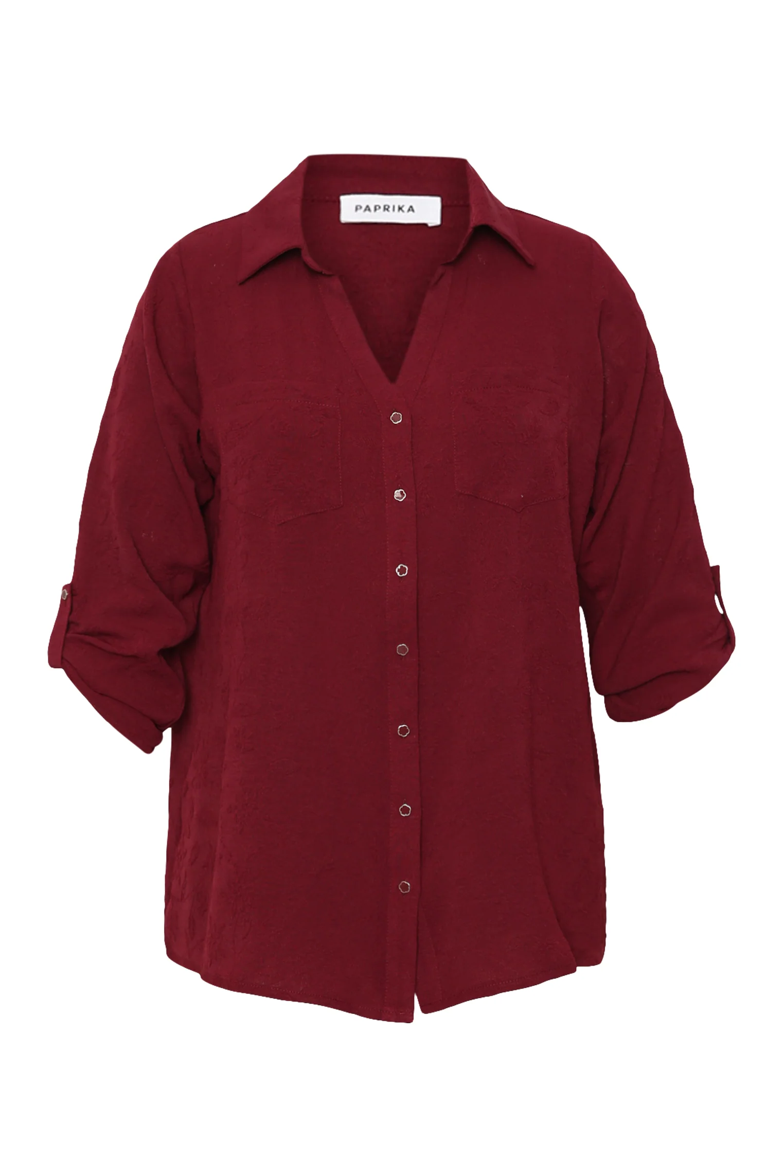 Chemise en viscose unie détail relief - Image 9