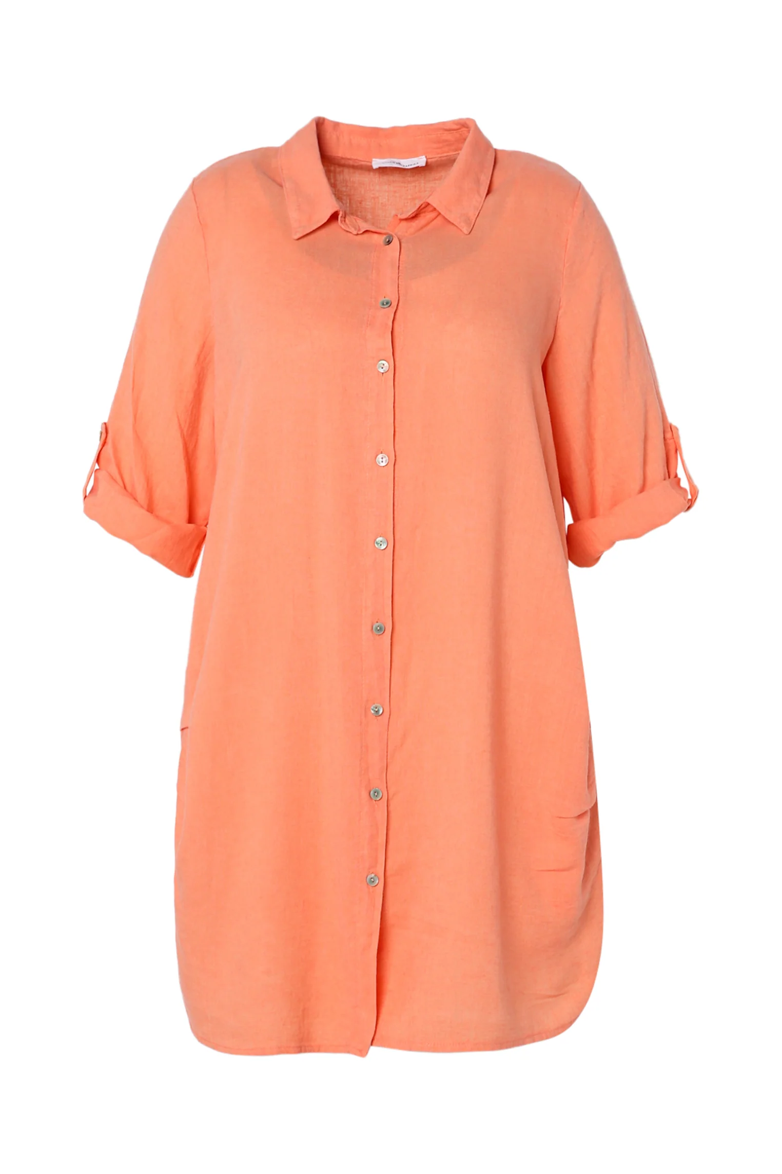 Chemise longue en lin et viscose unie - Image 21