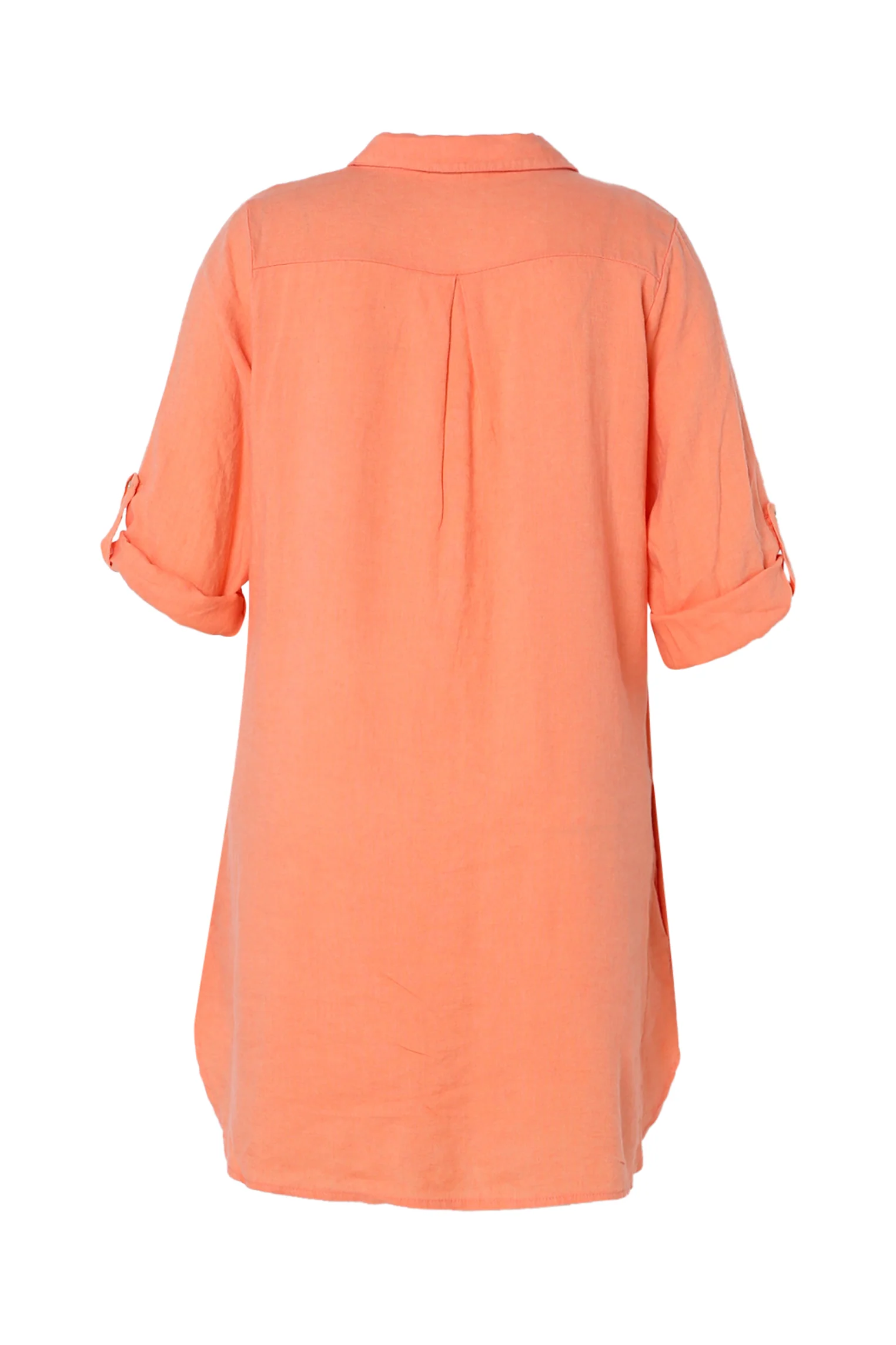 Chemise longue en lin et viscose unie - Image 22