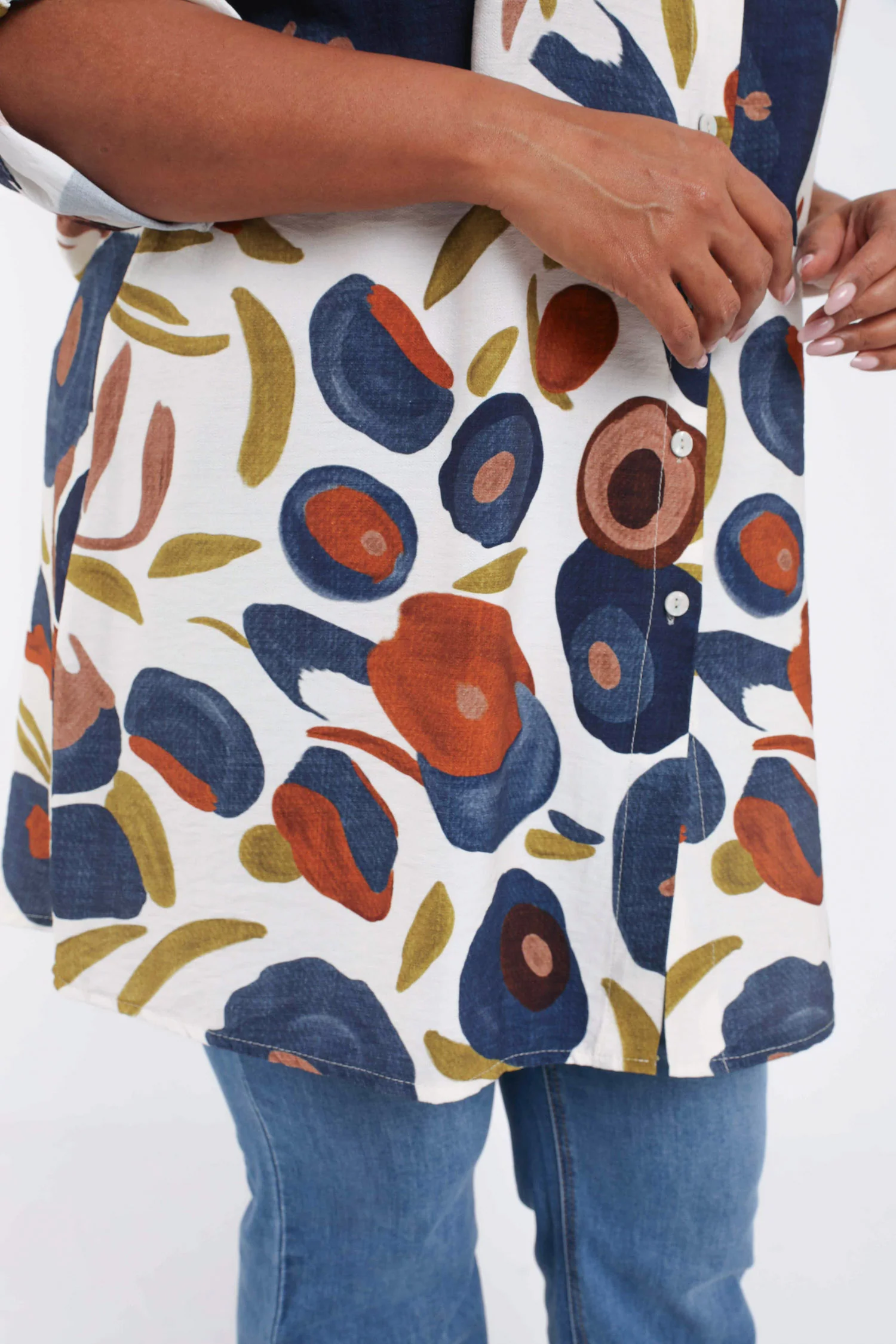Chemise longue en viscose imprimé coquelicots - Image 6