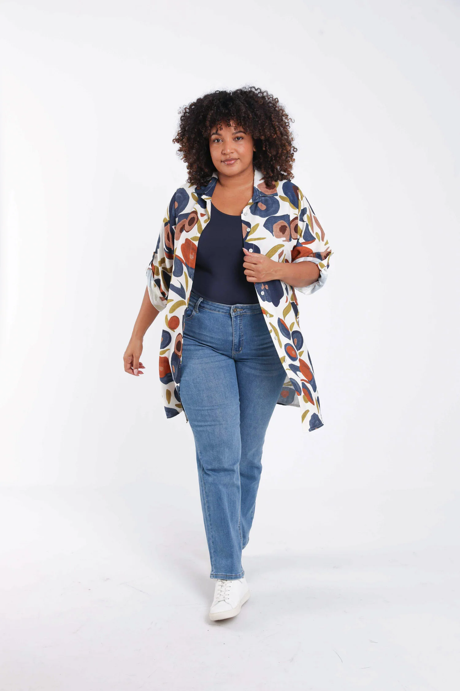 Chemise longue en viscose imprimé coquelicots - Image 9