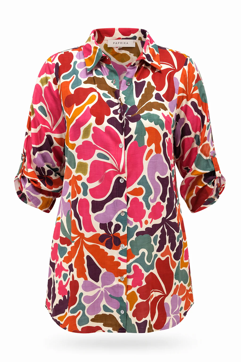Chemise longue en viscose imprimé floral - Image 10