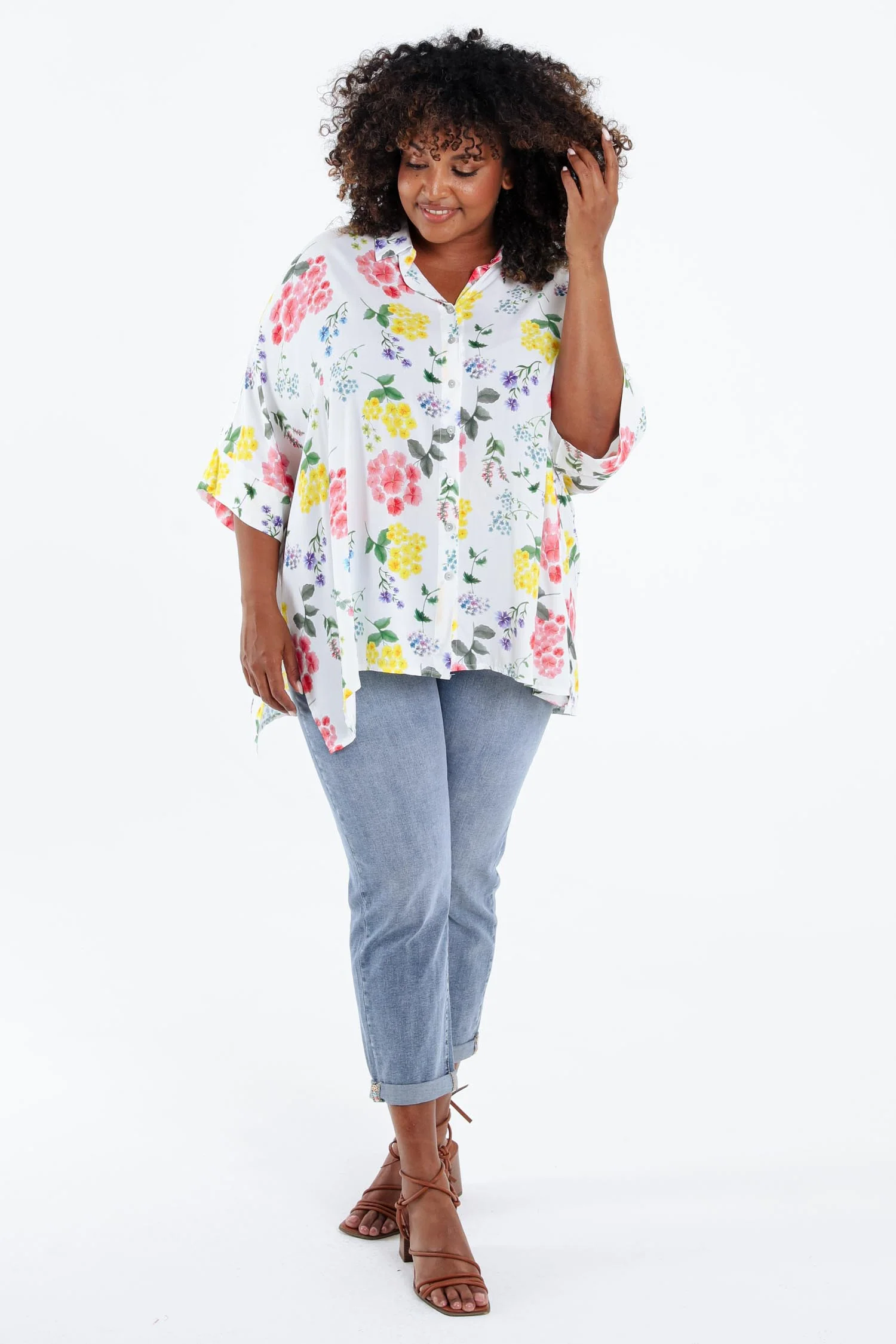 Chemisier ample en viscose imprimé floral - Image 8
