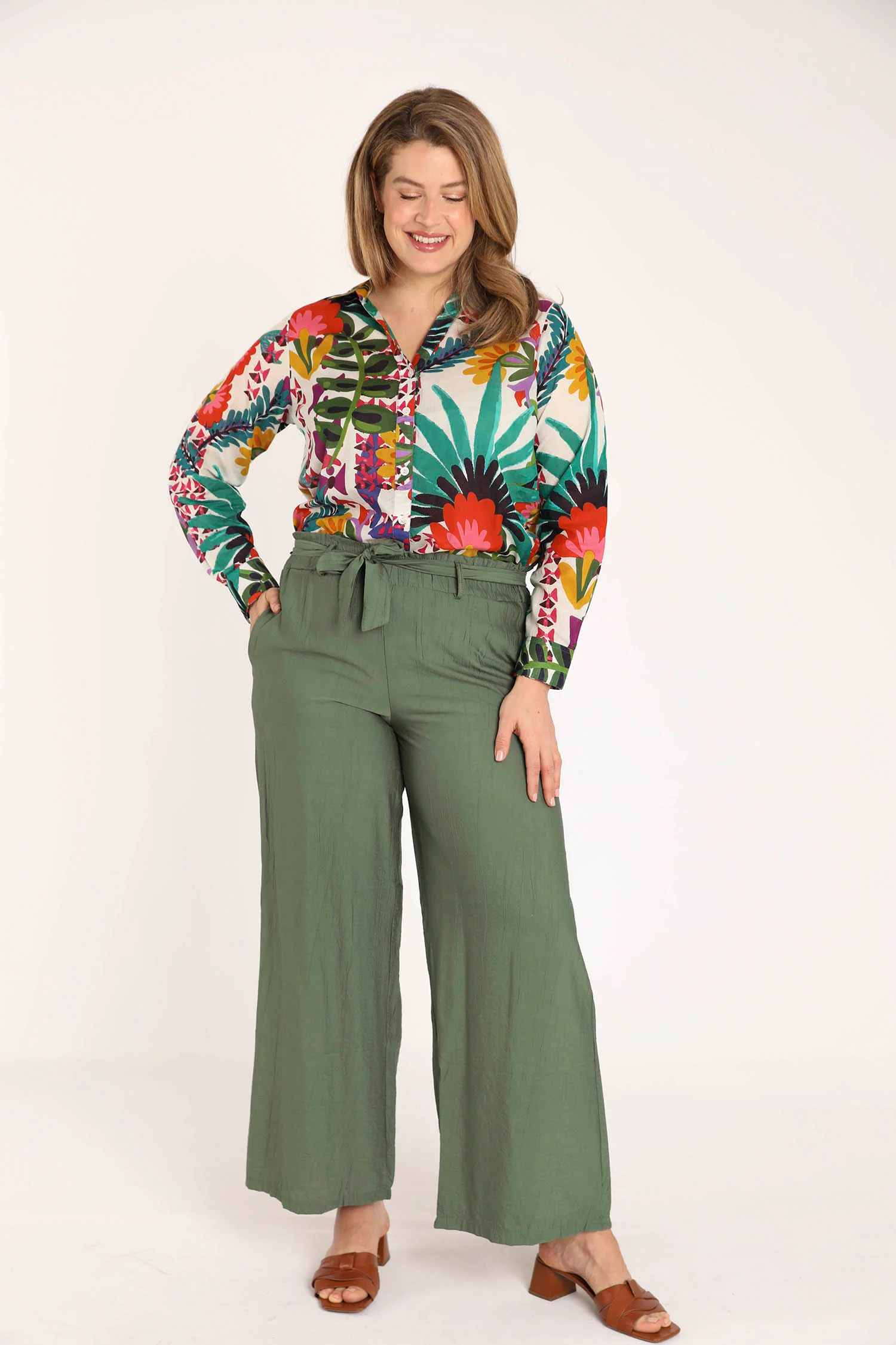 Chemisier en coton imprimé tropical - Image 8