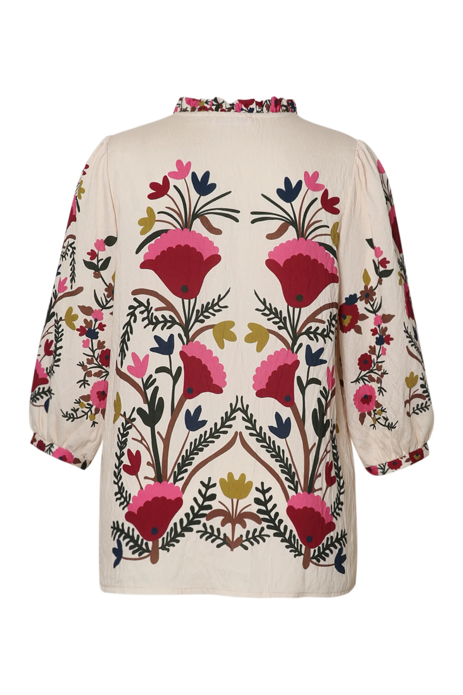 Chemisier en viscose imprimé fleurs folk - Image 11