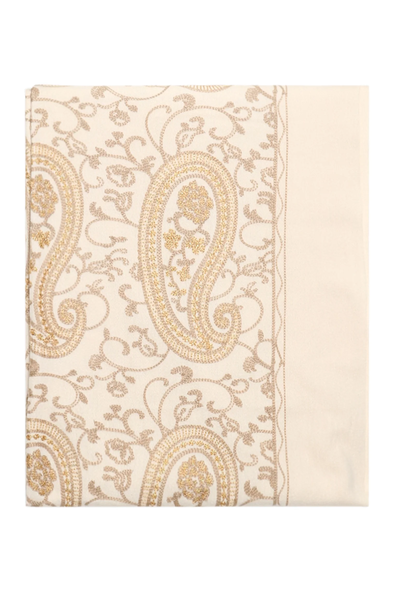 Écharpe brodée en viscose et en laine - Image 2