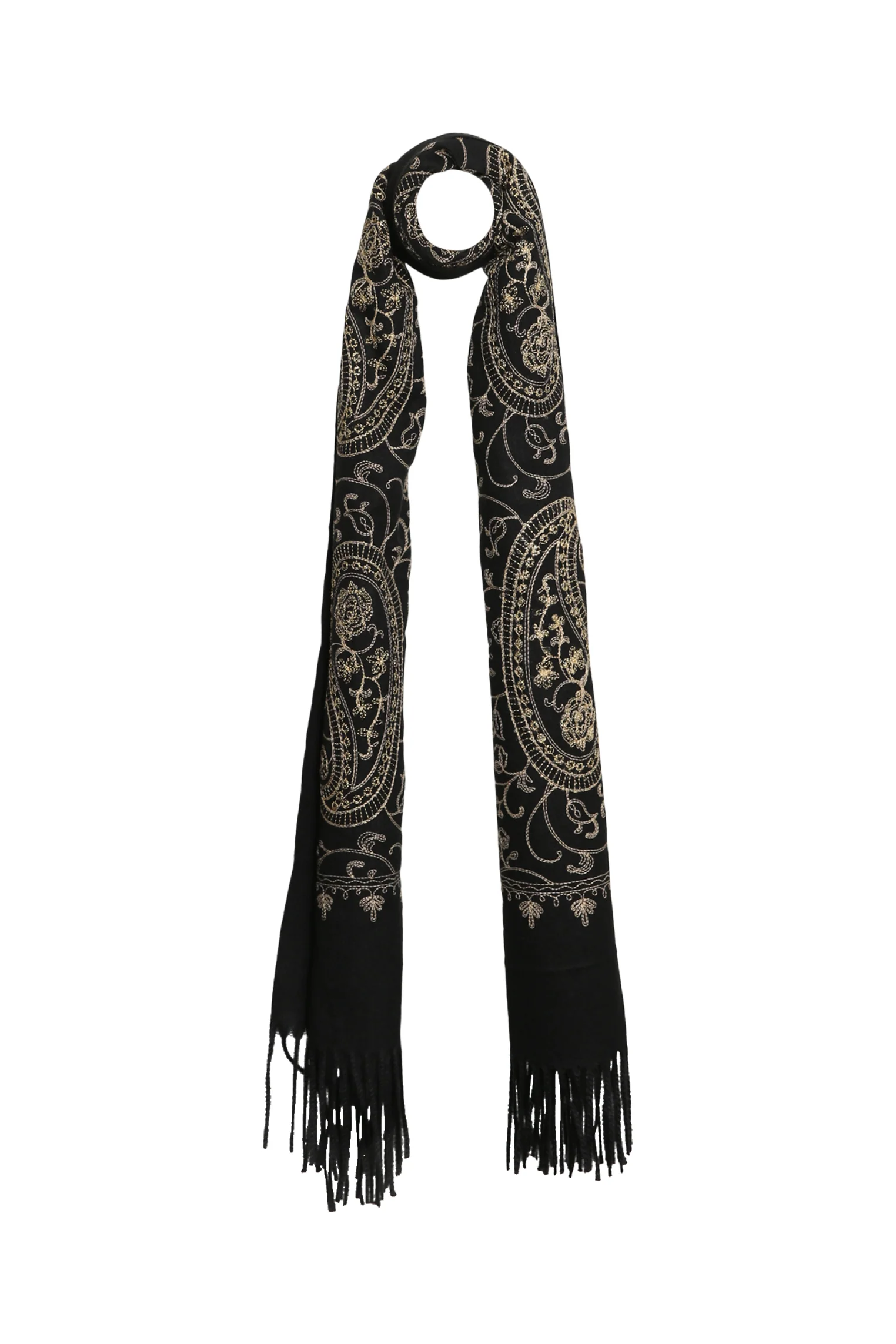 Écharpe noire imprimé bandana