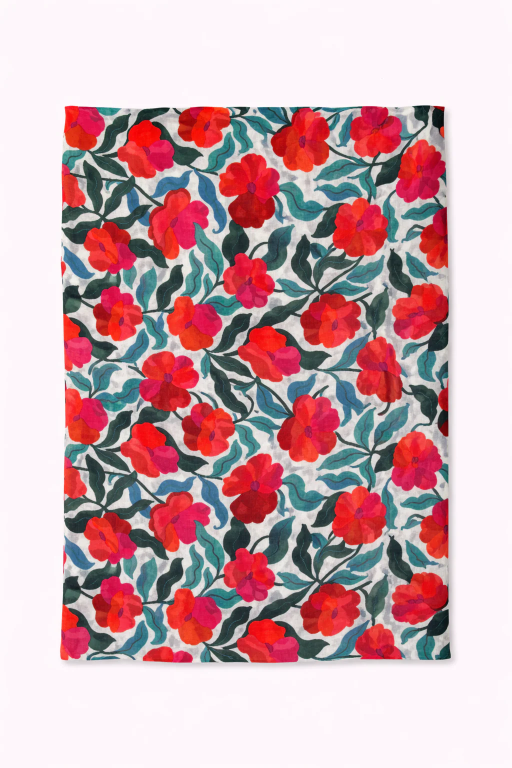 Foulard en coton imprimé fleuri