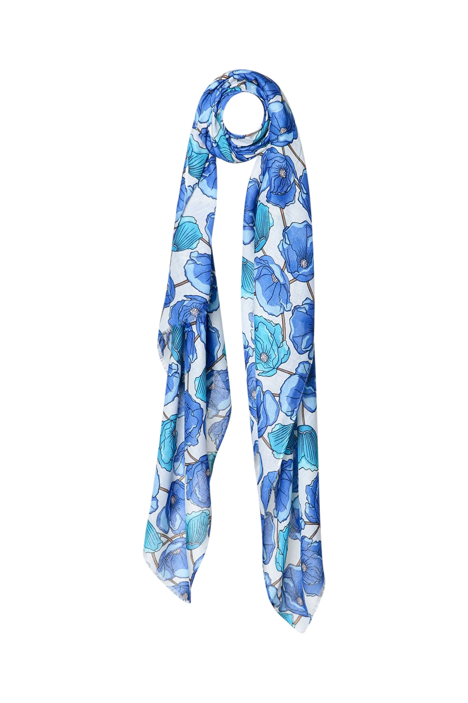 Foulard en viscose imprimé coquelicots - Image 2