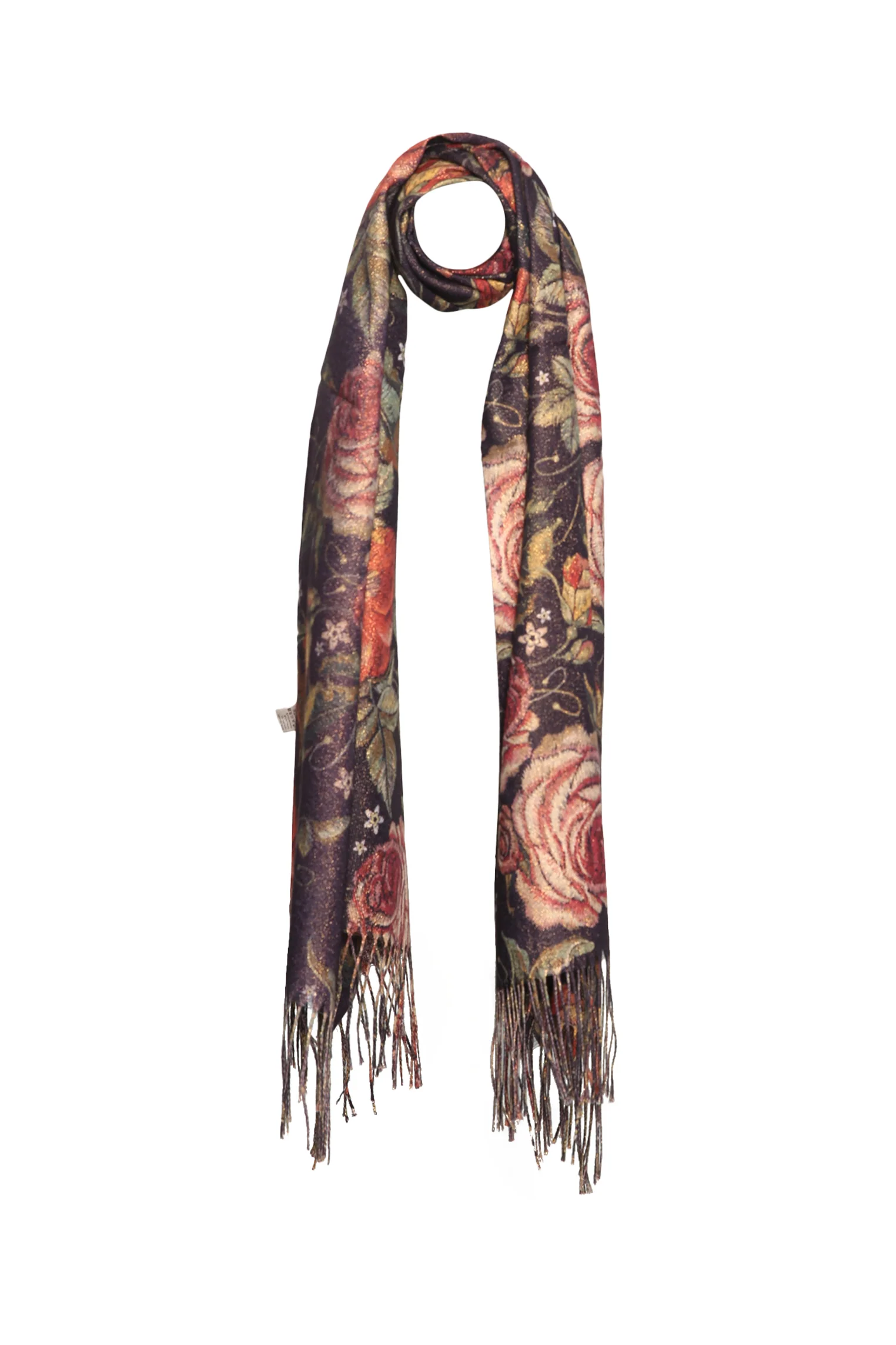 Foulard en viscose imprimé tapisserie