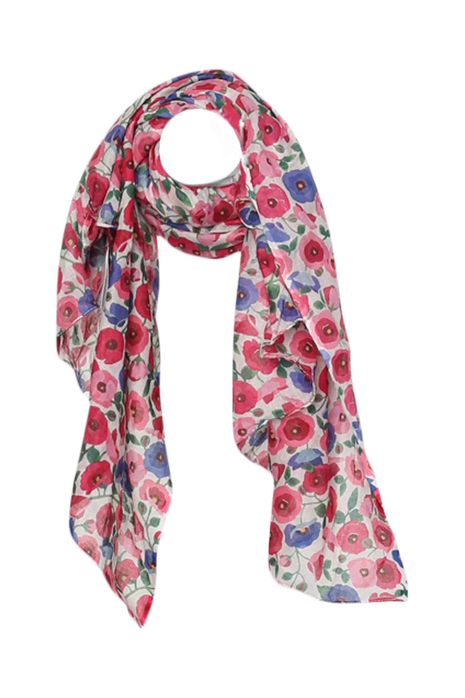 Foulard imprimé coquelicots